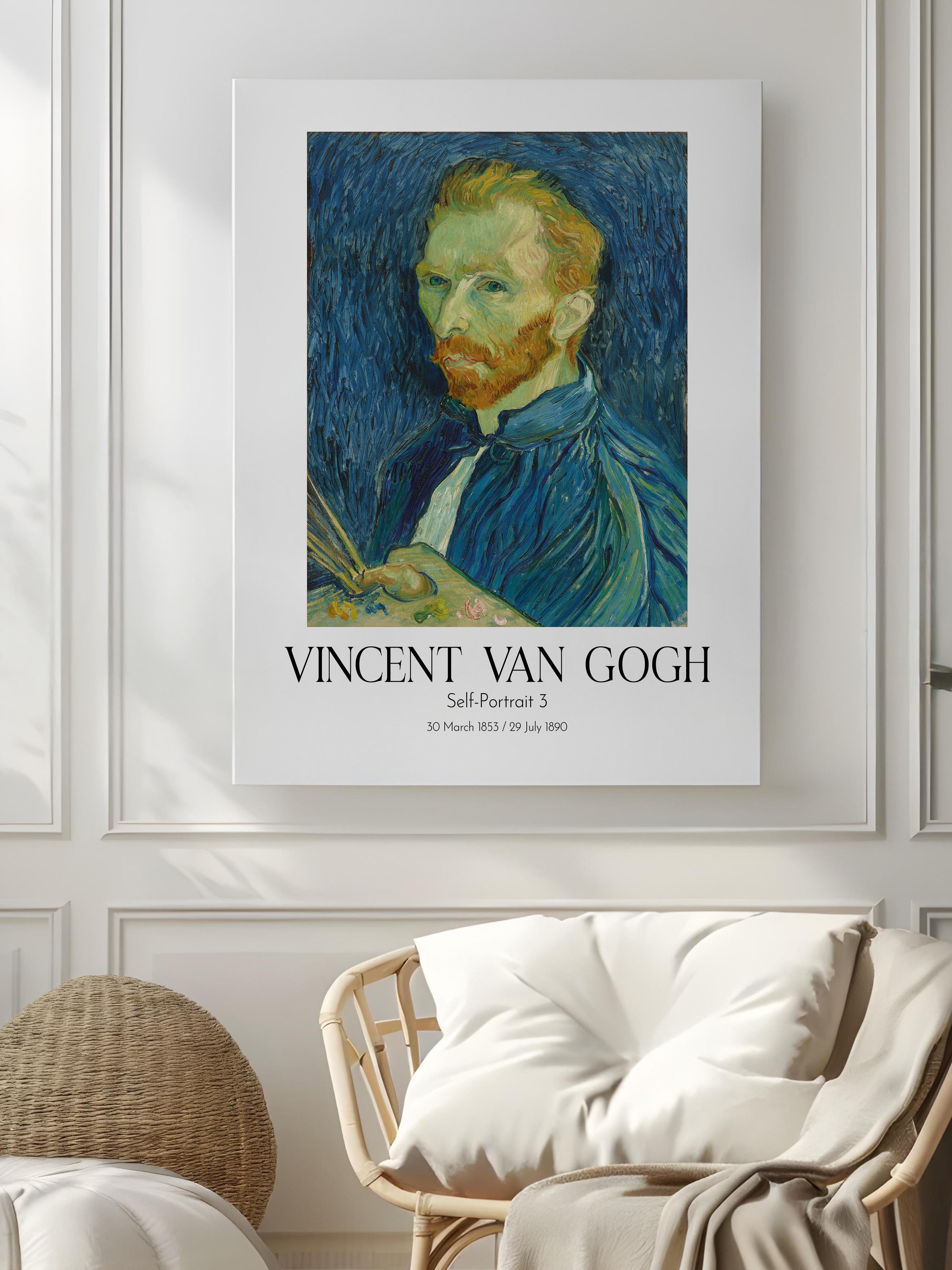 Vincent Van Gogh - Self-Portrait 3, Kanvas Tablo, Sanat Serisi NO:110615