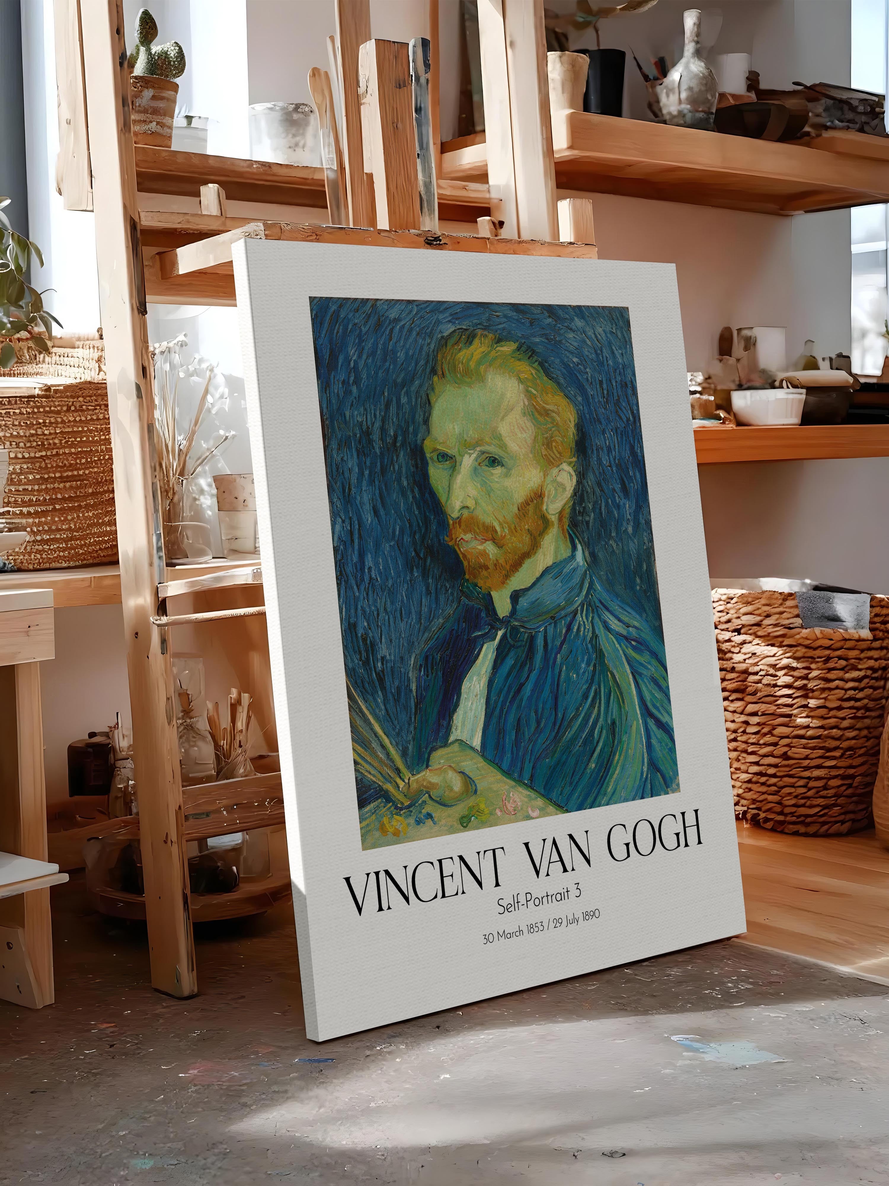 Vincent Van Gogh - Self-Portrait 3, Kanvas Tablo, Sanat Serisi NO:110615