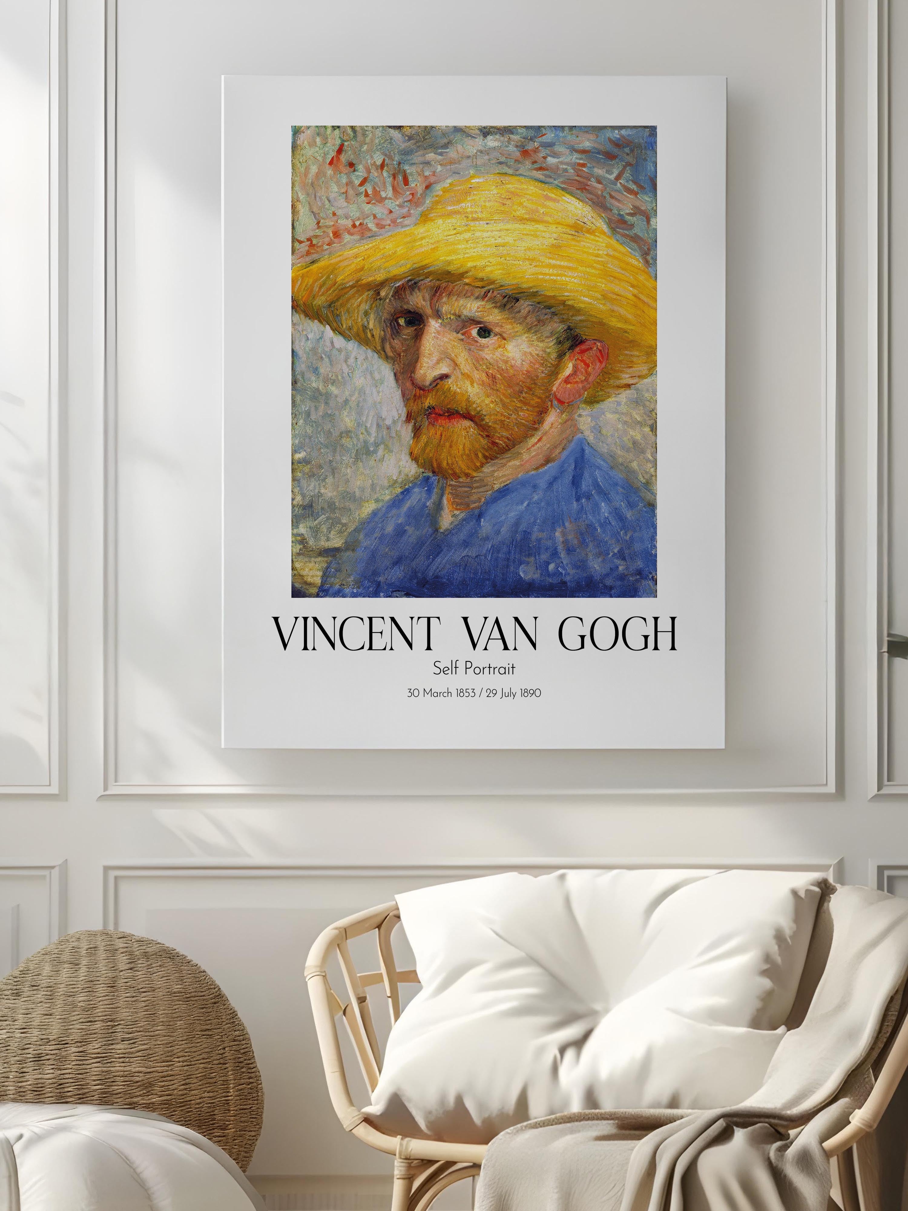 Vincent Van Gogh - Self Portrait, Kanvas Tablo, Sanat Serisi NO:110612