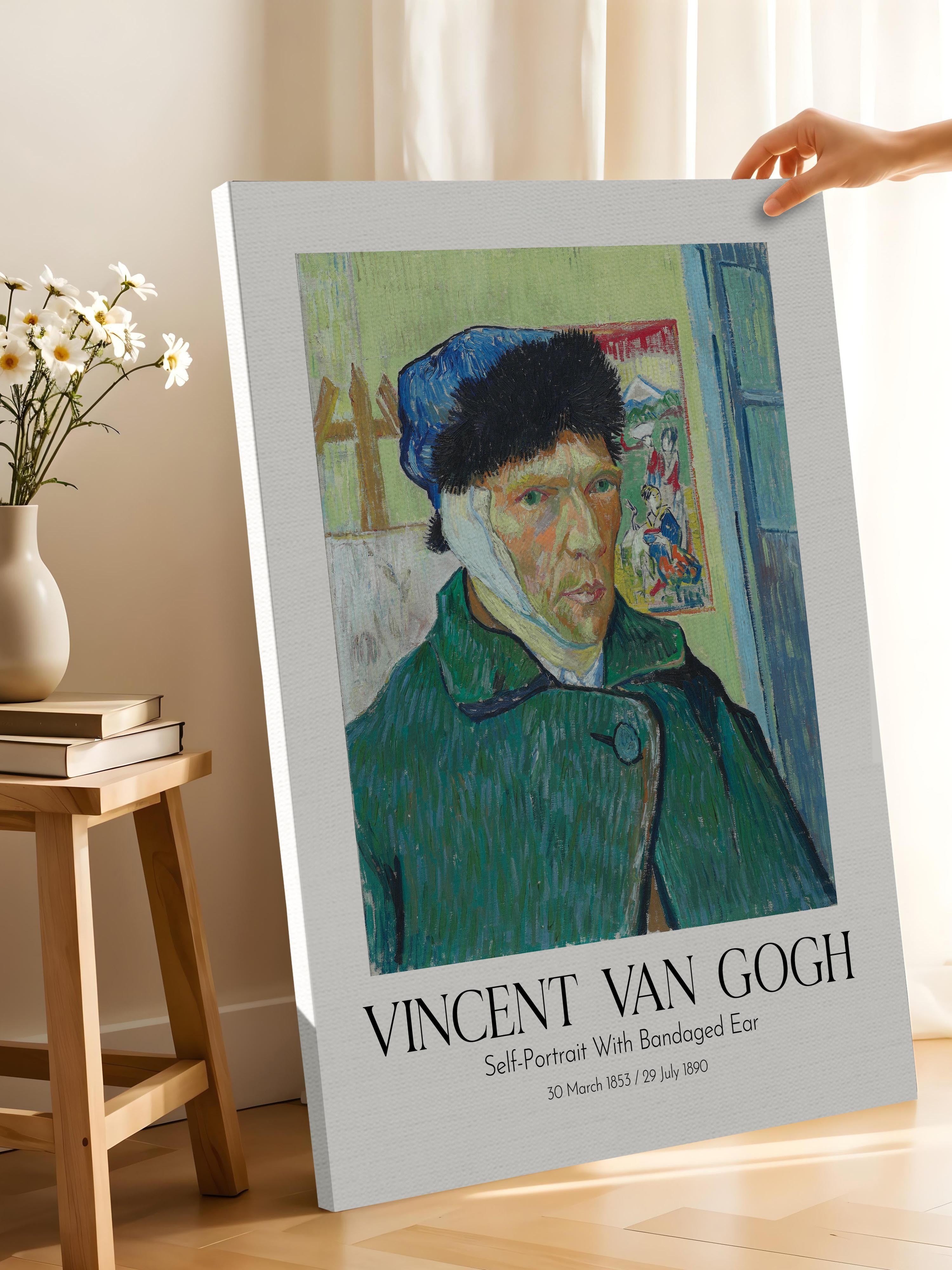Vincent Van Gogh - Self-Portrait With Bandaged Ear, Kanvas Tablo, Sanat Serisi NO:110608