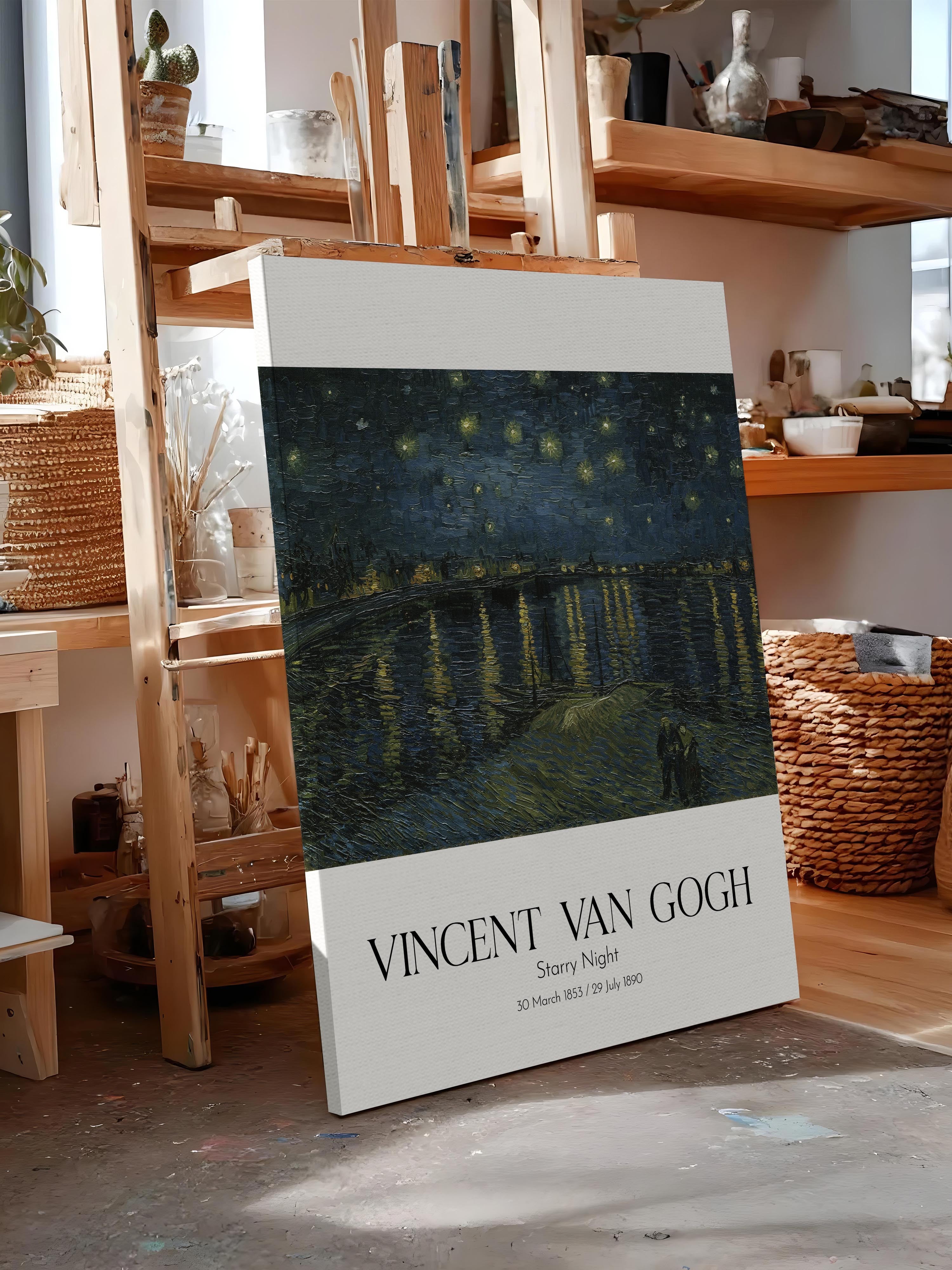 Vincent Van Gogh - Starry Night, Kanvas Tablo, Sanat Serisi NO:110617