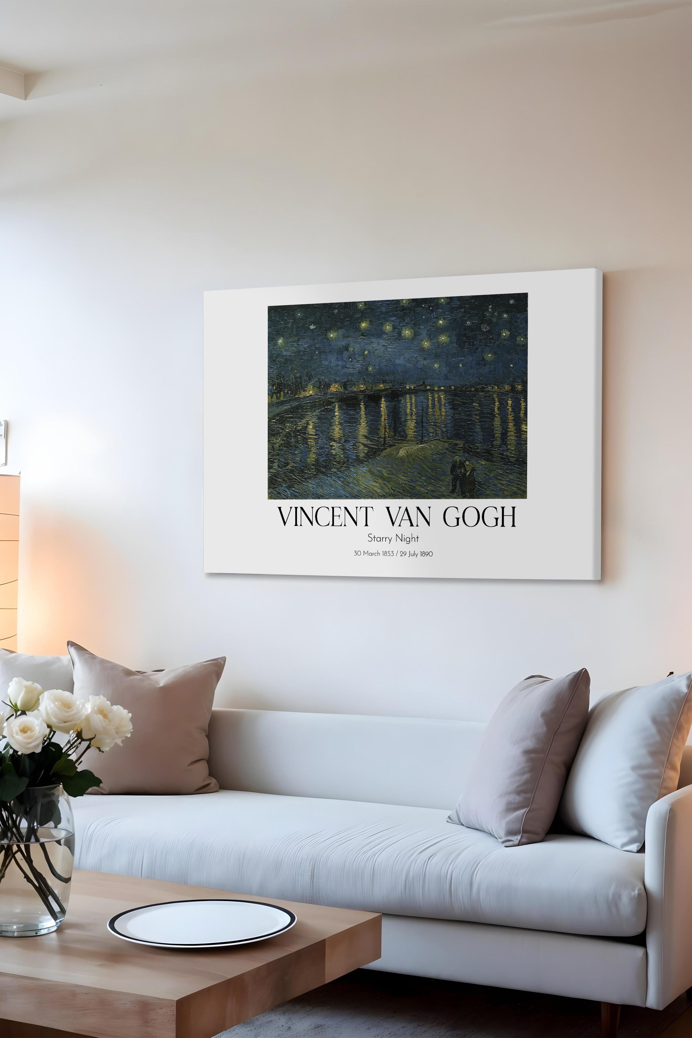 Vincent Van Gogh - Starry Night, Kanvas Tablo, Sanat Serisi NO:110638