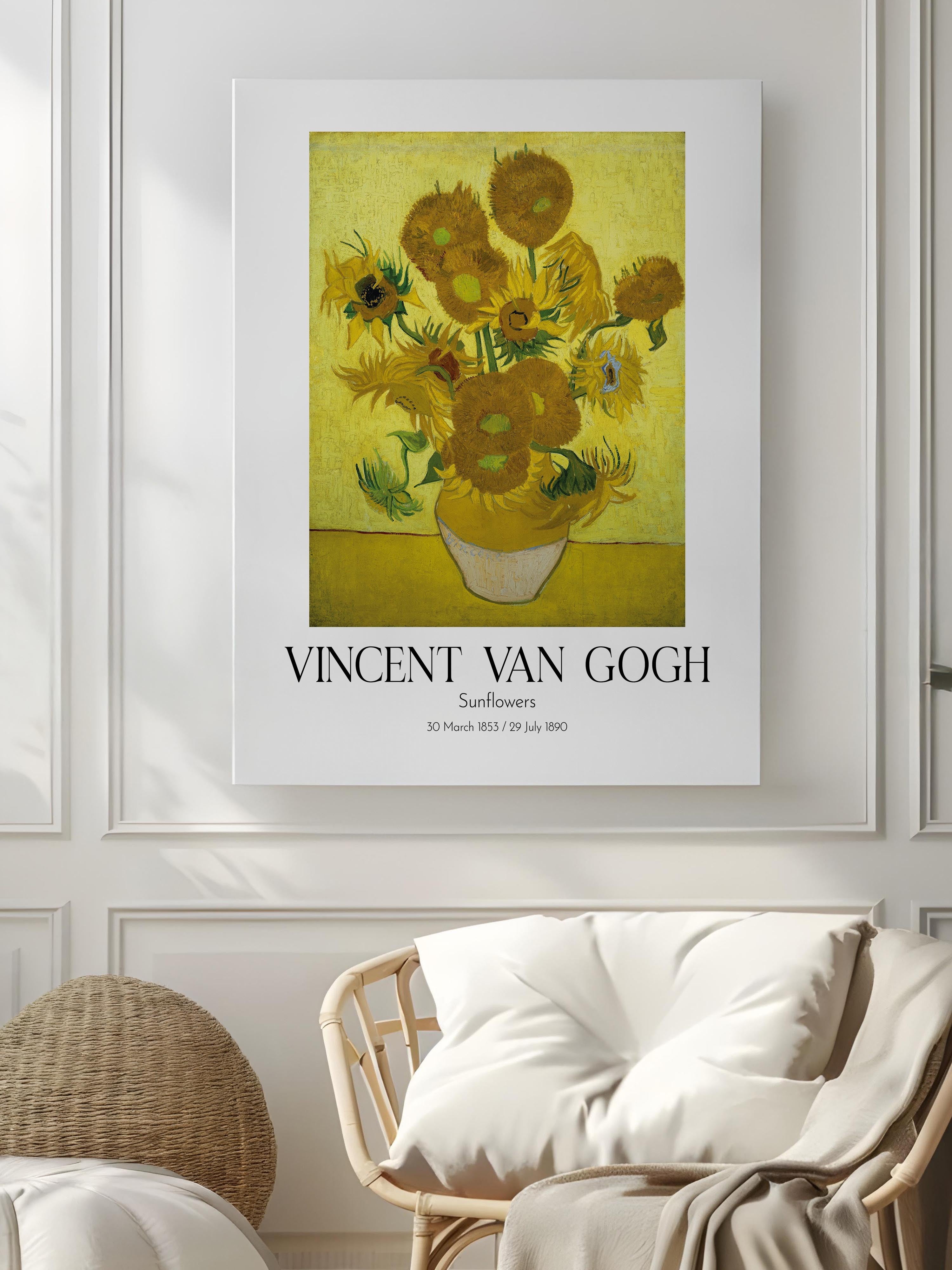 Vincent Van Gogh - Sunflowers, Kanvas Tablo, Sanat Serisi NO:110619