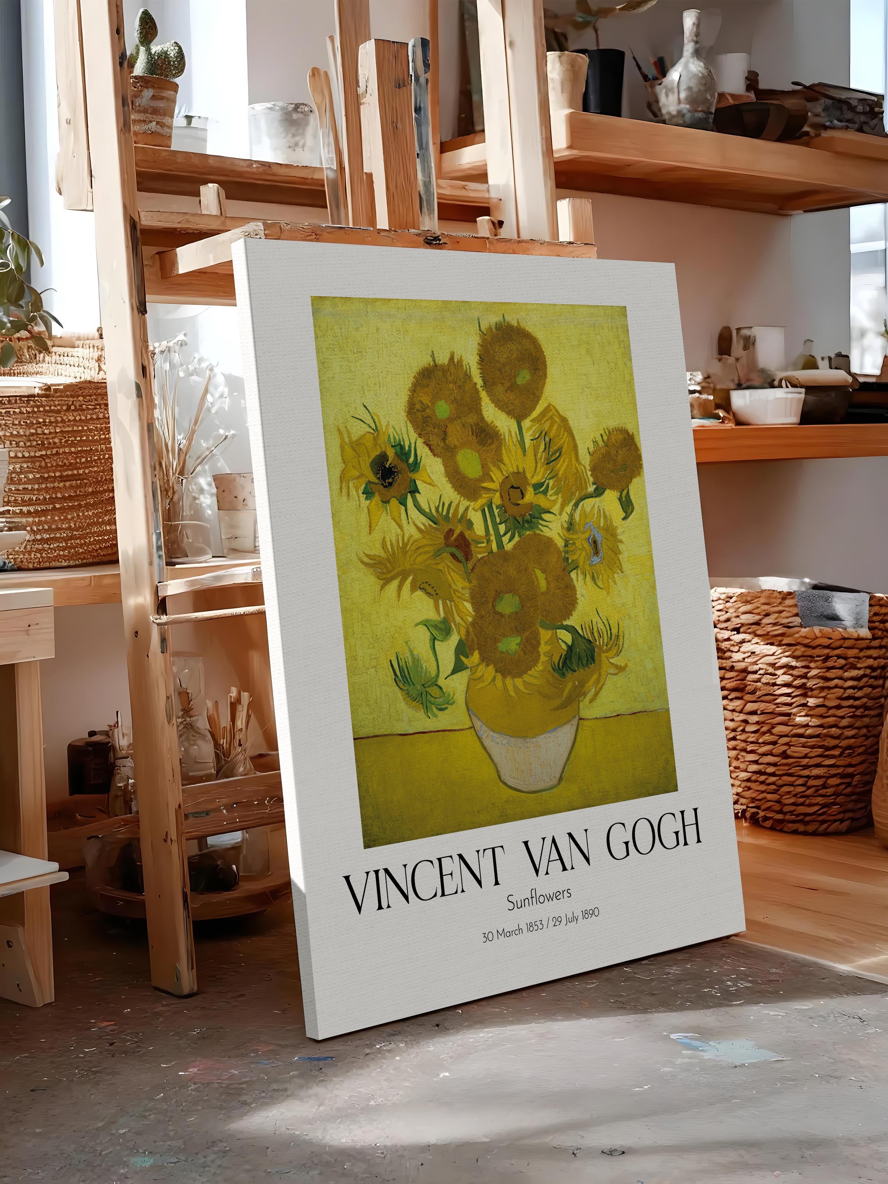 Vincent Van Gogh - Sunflowers, Kanvas Tablo, Sanat Serisi NO:110619