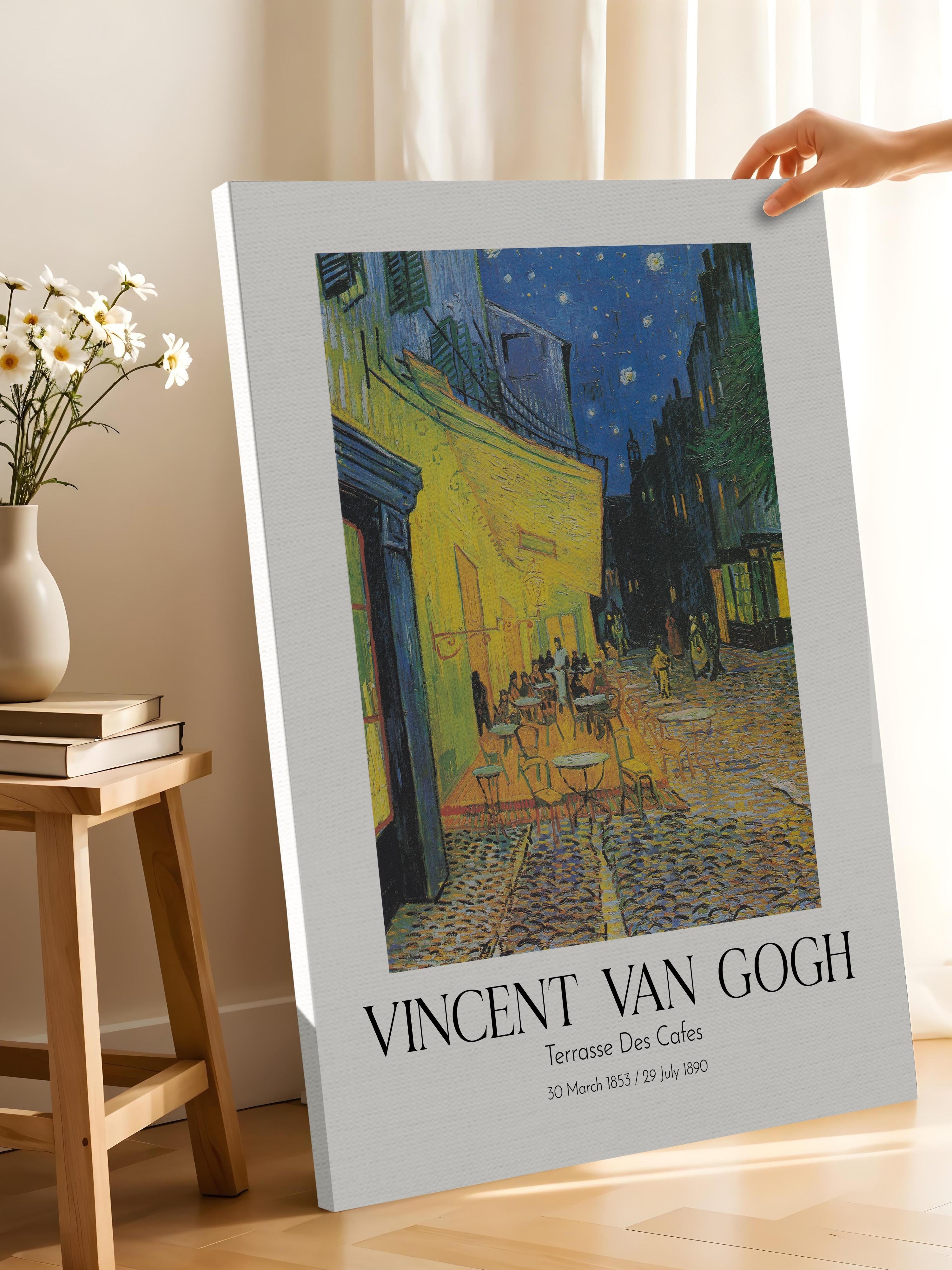 Vincent Van Gogh - Terrasse Des Cafes, Kanvas Tablo, Sanat Serisi NO:110607