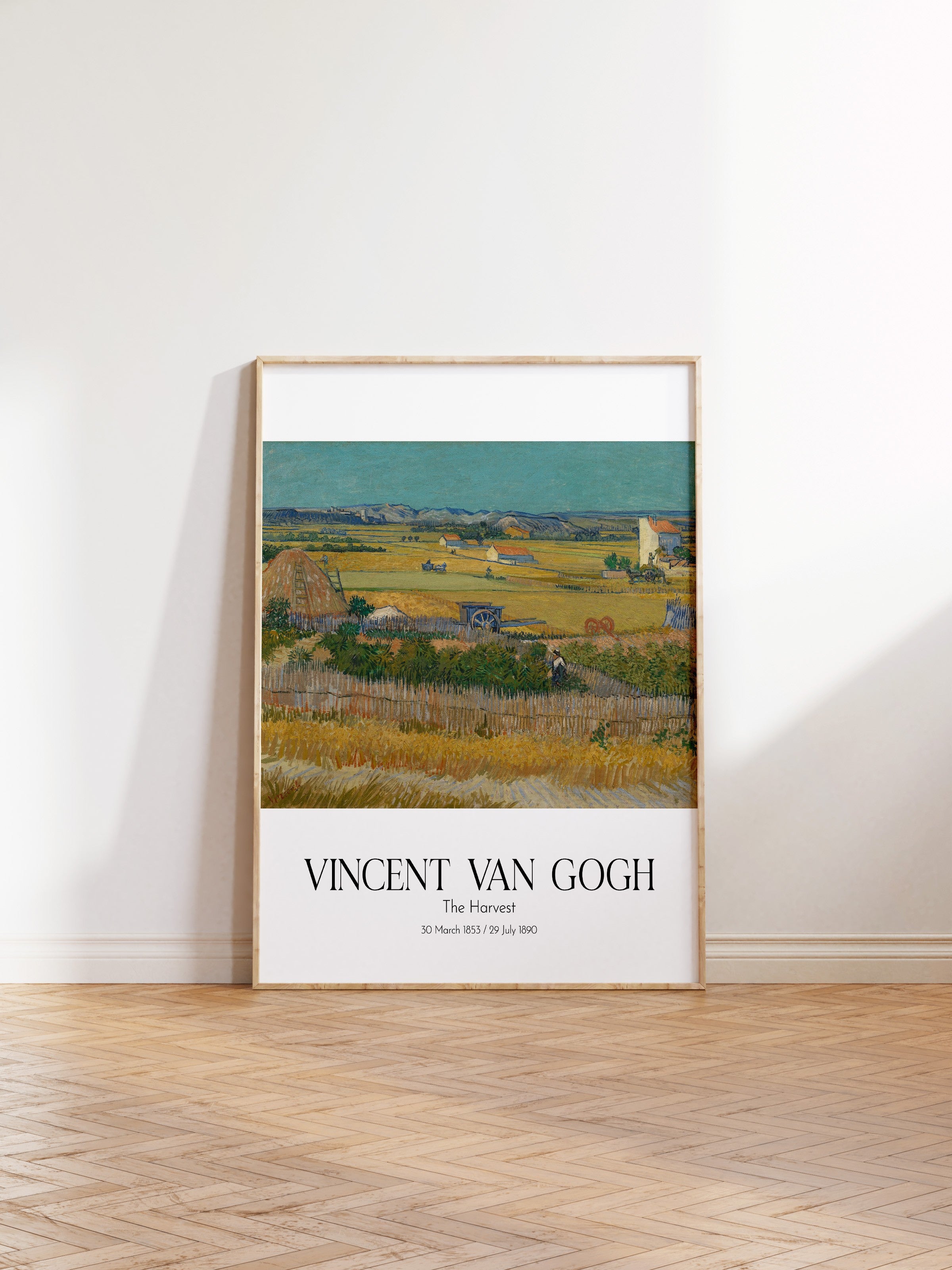 Vincent Van Gogh - The Harvest, Ahşap Çerçeveli Tablo, Sanat Serisi NO:110623
