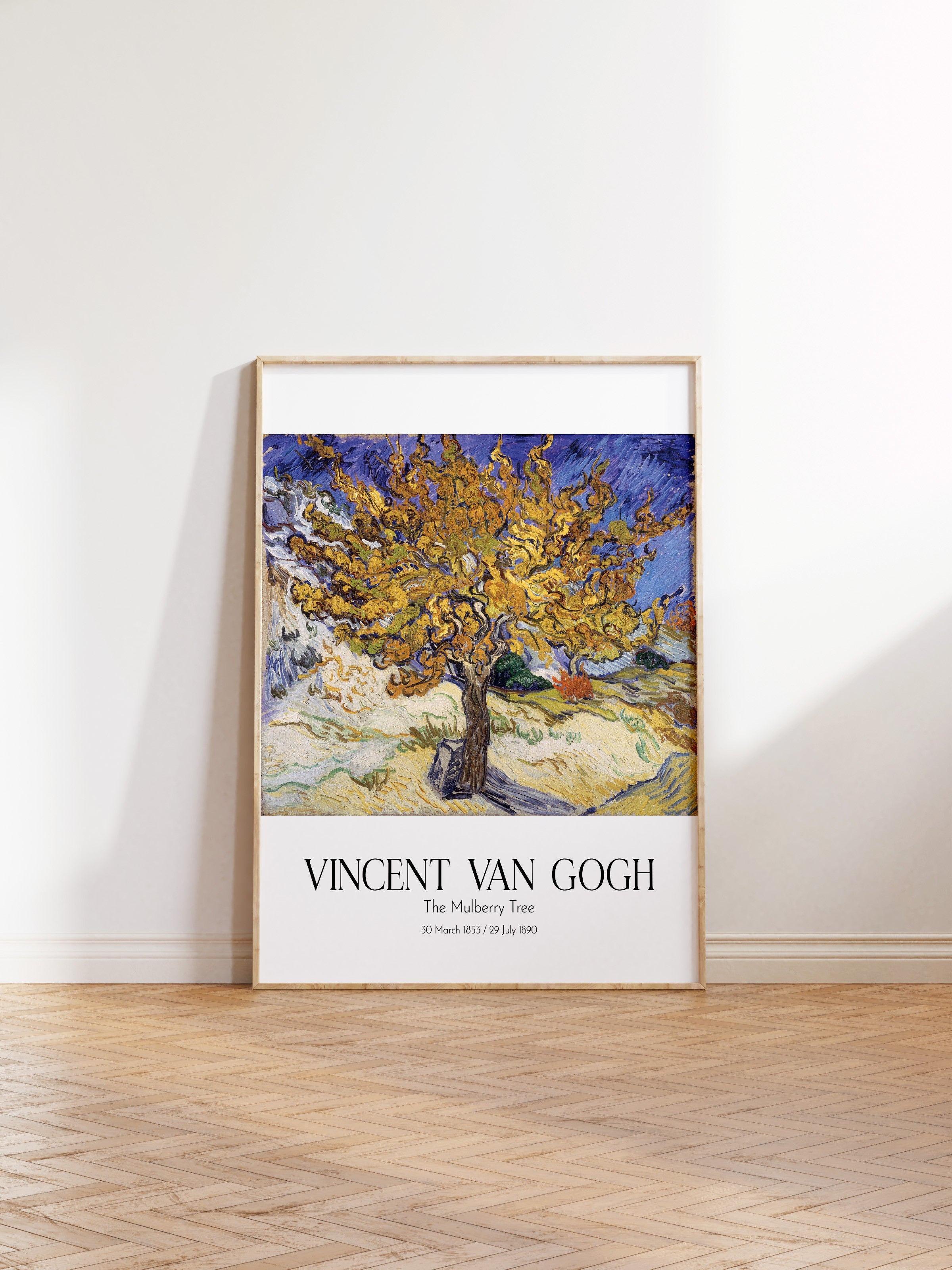 Vincent Van Gogh - The Mulberry Tree, Ahşap Çerçeveli Tablo, Sanat Serisi NO:110600
