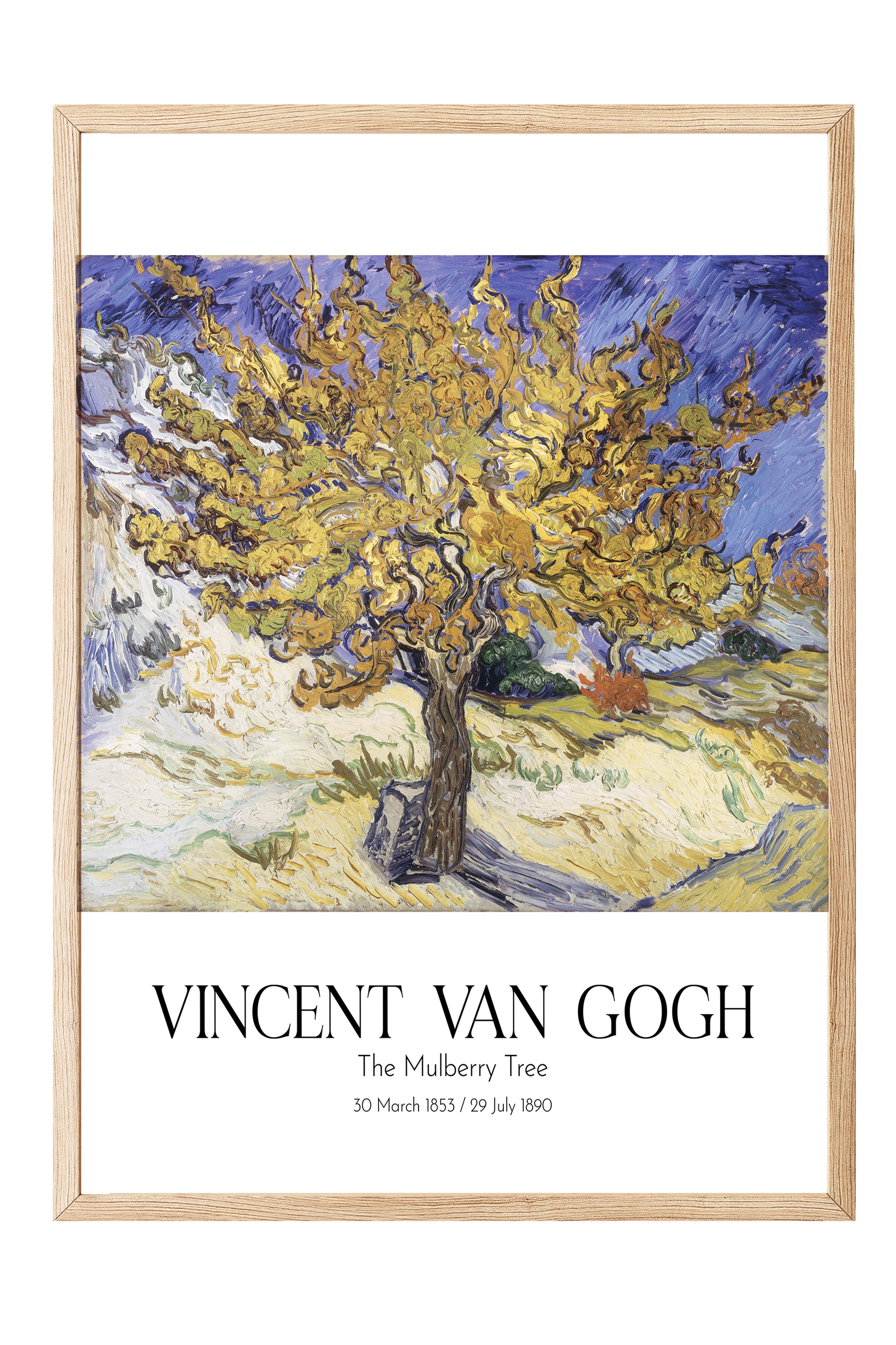 Vincent Van Gogh - The Mulberry Tree, Ahşap Çerçeveli Tablo, Sanat Serisi NO:110600