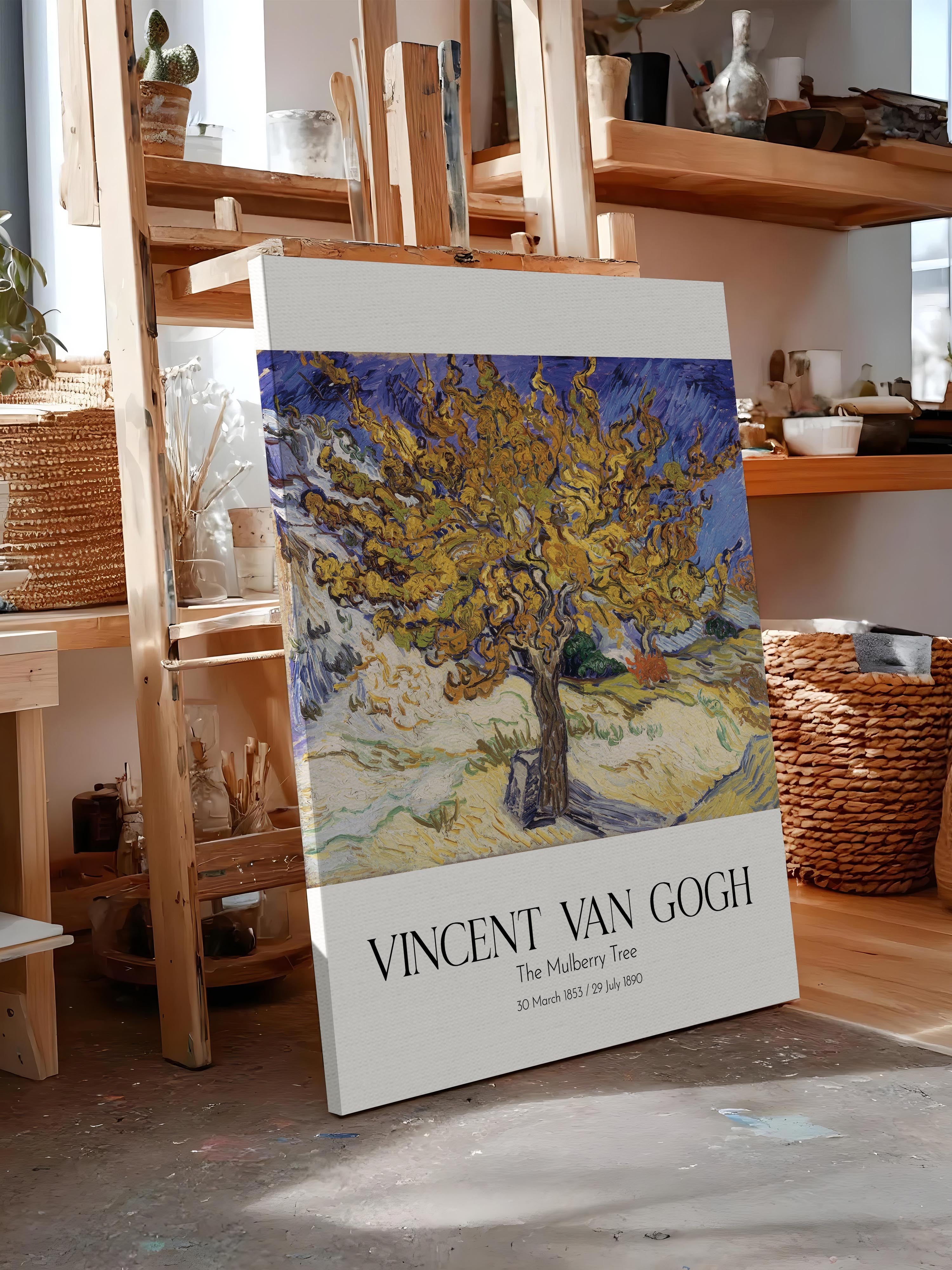 Vincent Van Gogh - The Mulberry Tree, Kanvas Tablo, Sanat Serisi NO:110600