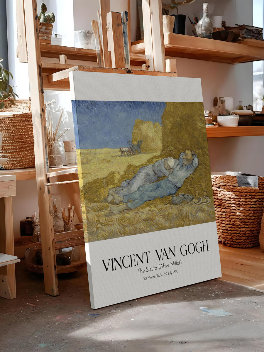 Vincent Van Gogh - The Siesta (After Millet), Kanvas Tablo, Sanat Serisi NO:110624