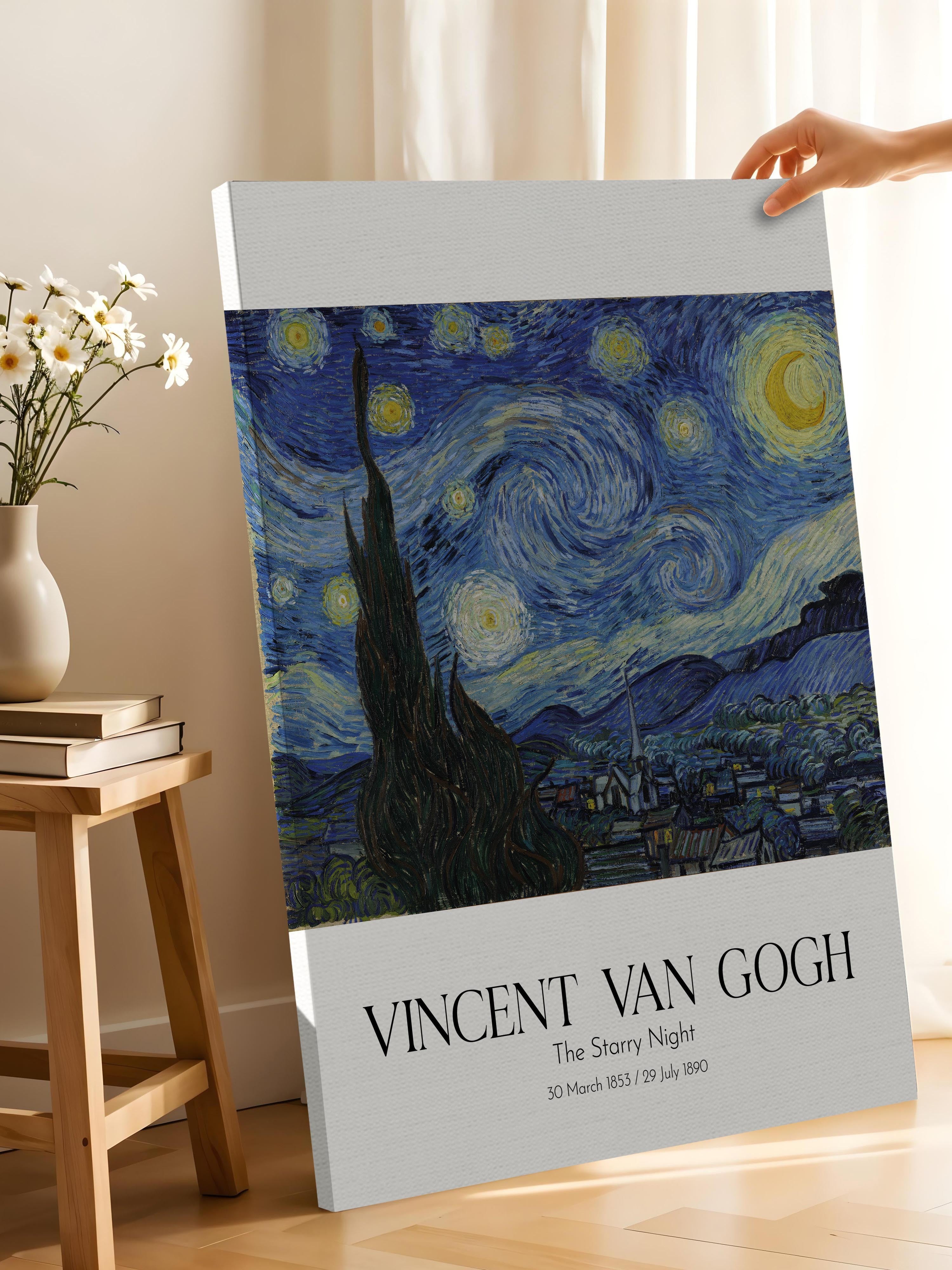 Vincent Van Gogh - The Starry Night, Kanvas Tablo, Sanat Serisi NO:110626