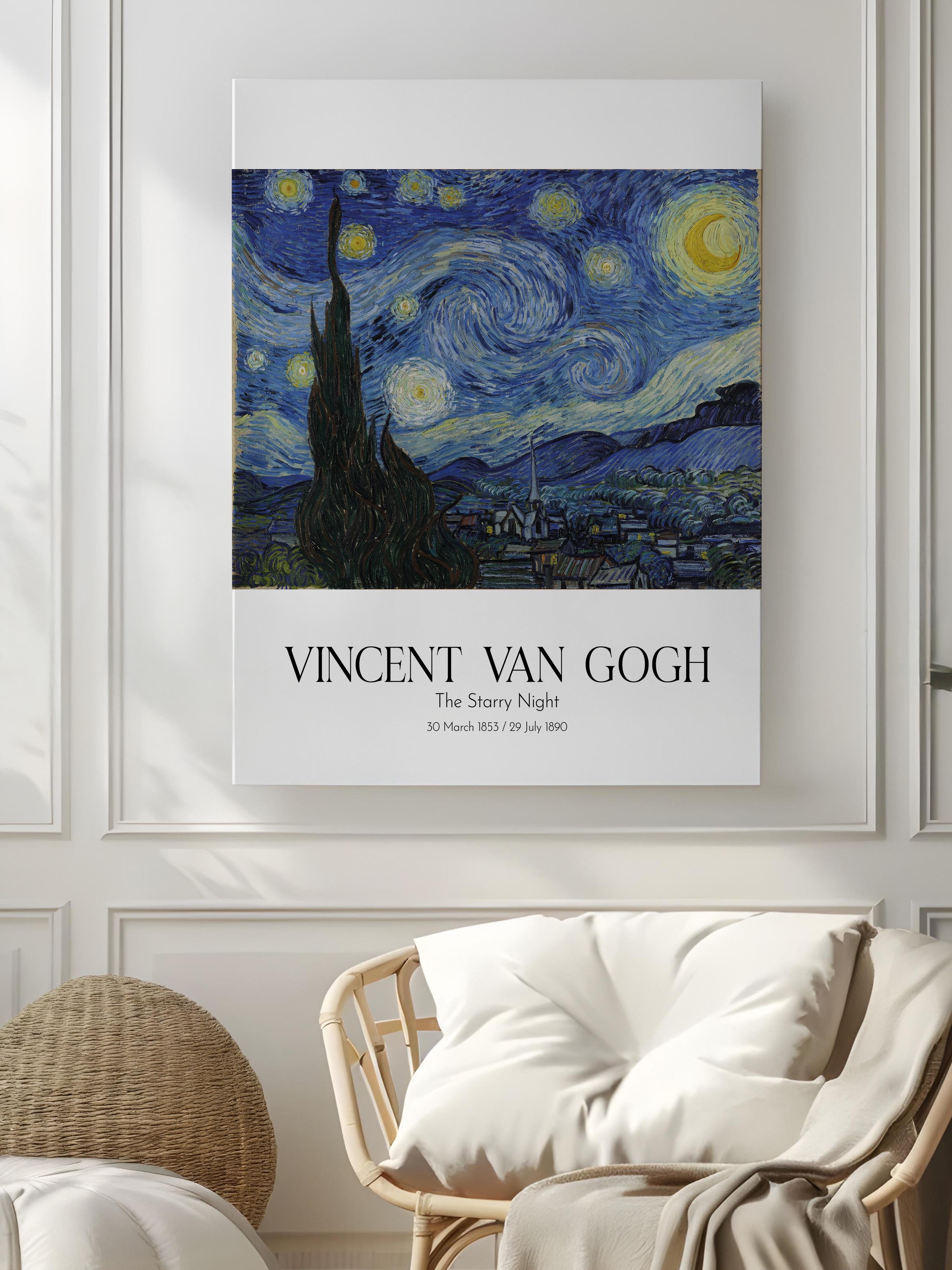 Vincent Van Gogh - The Starry Night, Kanvas Tablo, Sanat Serisi NO:110626