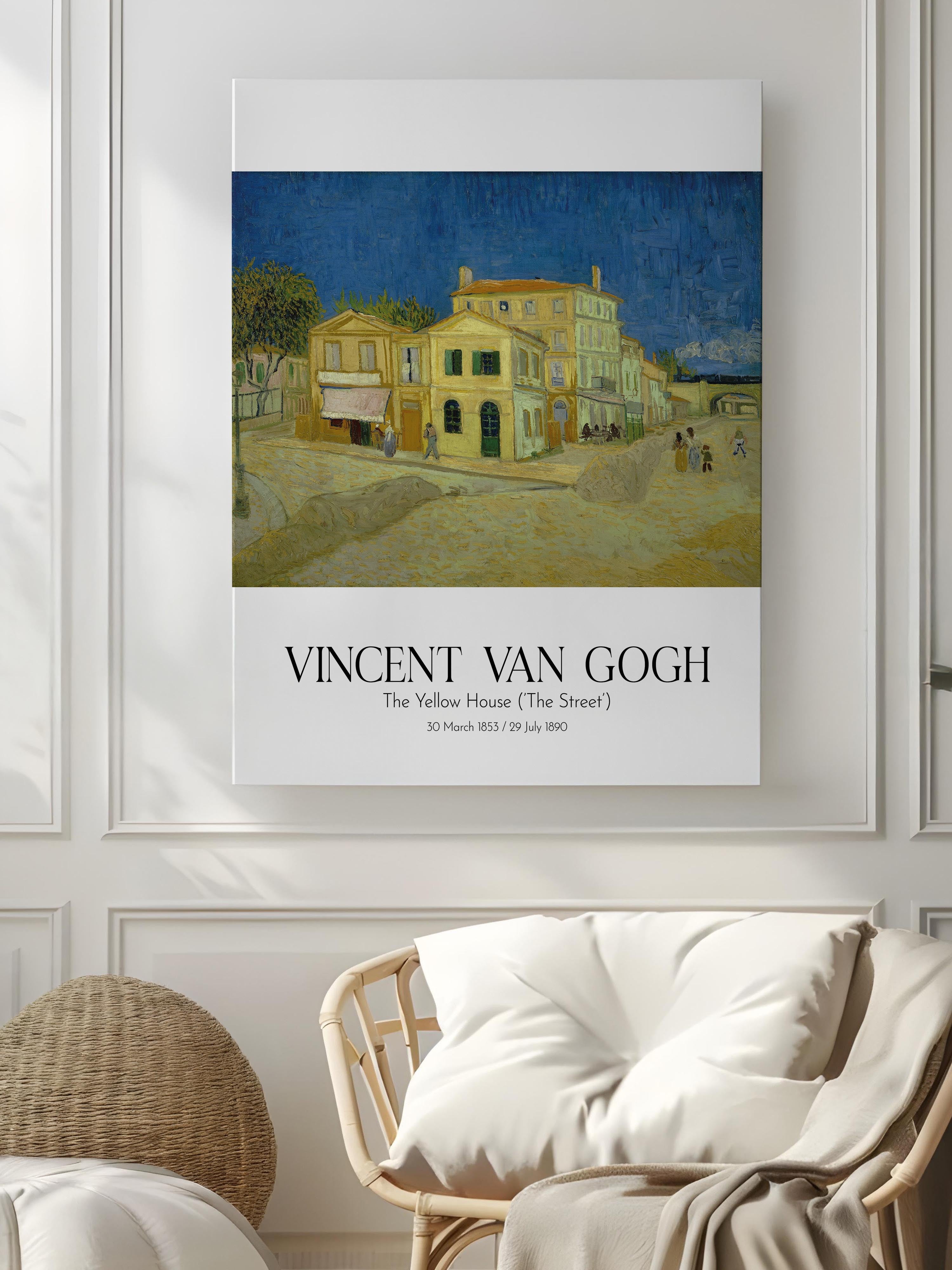 Vincent Van Gogh - The Yellow House (`The Street'), Kanvas Tablo, Sanat Serisi NO:110627