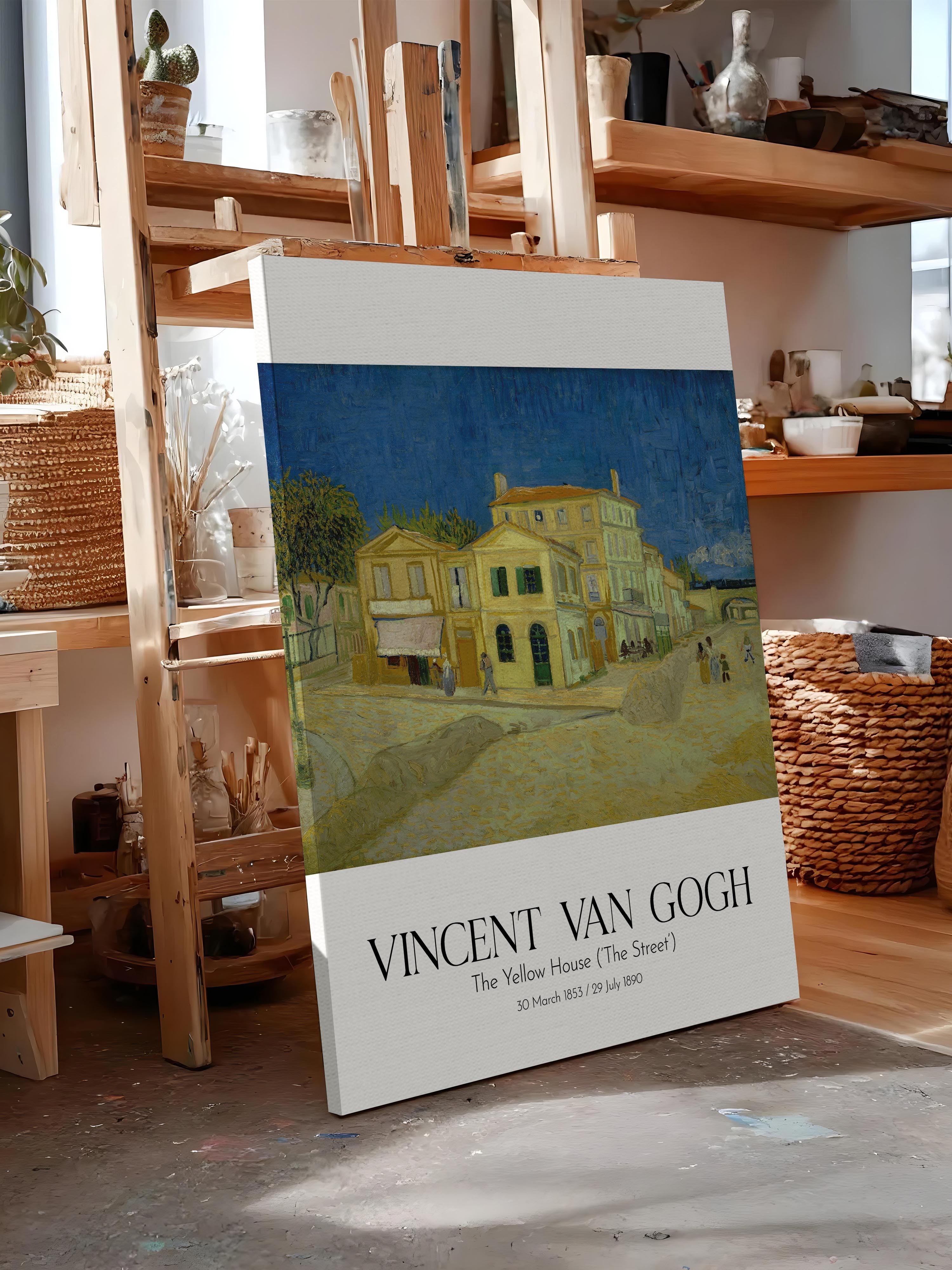 Vincent Van Gogh - The Yellow House (`The Street'), Kanvas Tablo, Sanat Serisi NO:110627