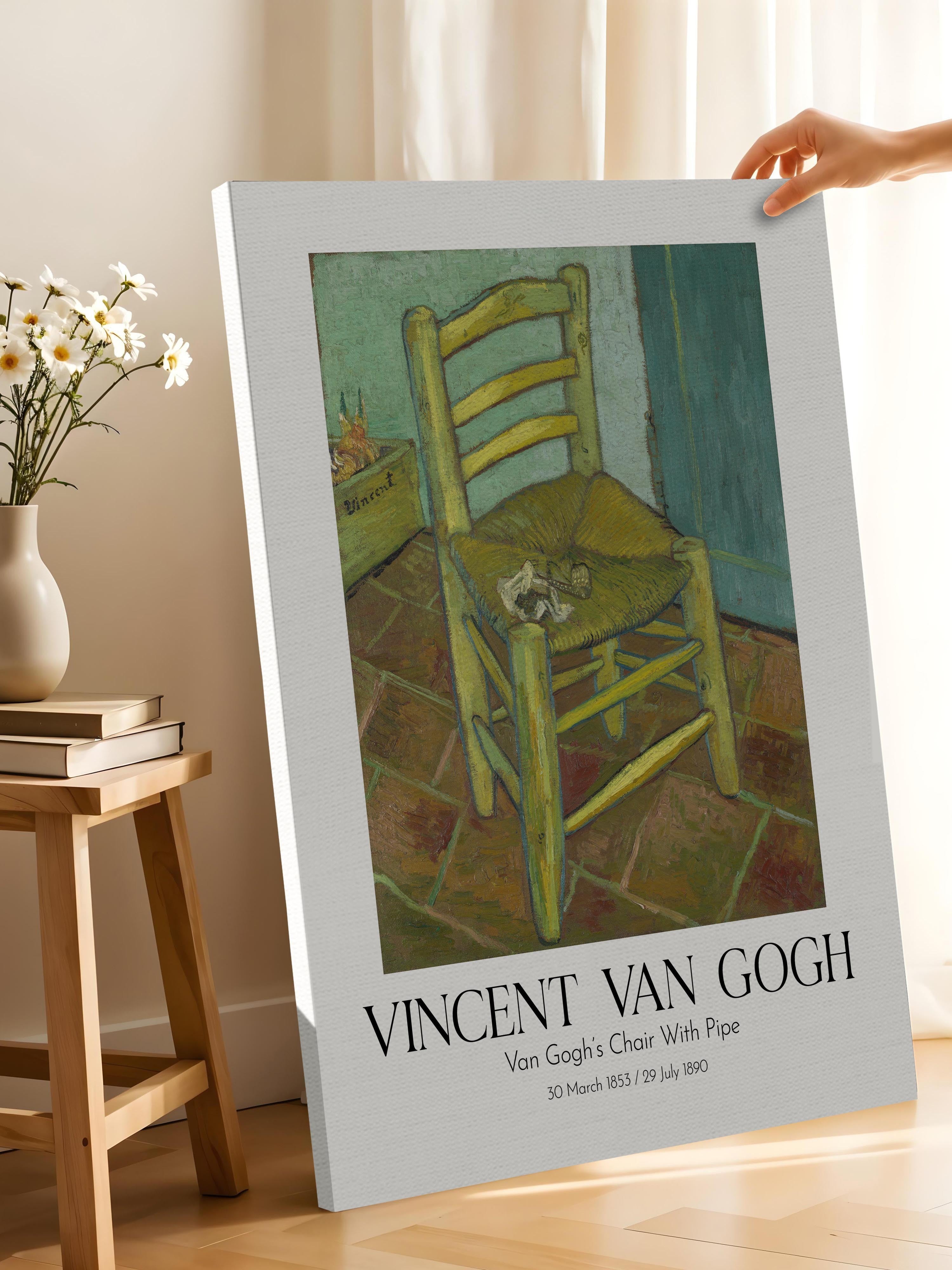 Vincent Van Gogh - Van Gogh'S Chair With Pipe, Kanvas Tablo, Sanat Serisi NO:110630