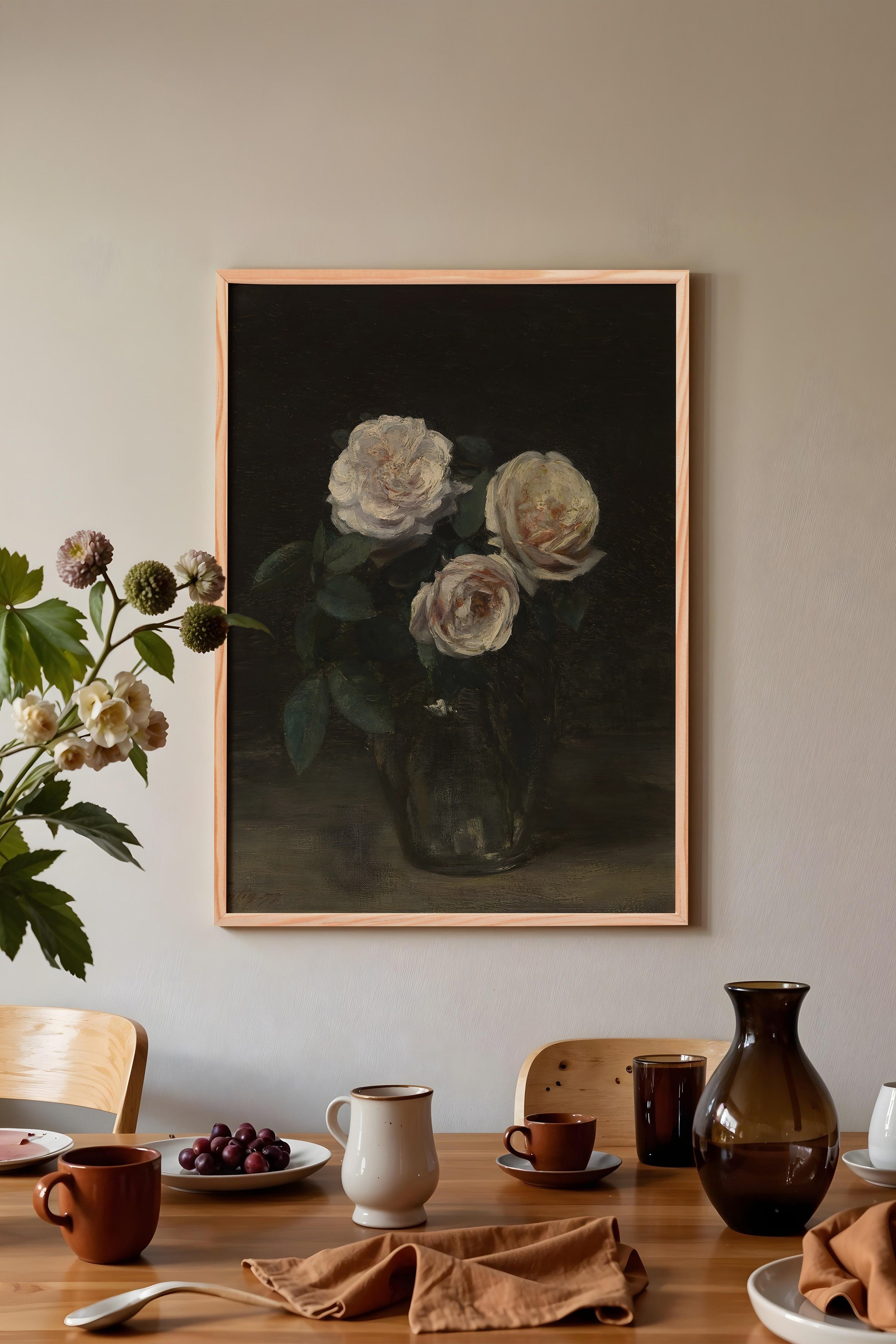Vintage Tablo, Ahşap Çerçeveli Poster, Vintage Duvar Dekoru