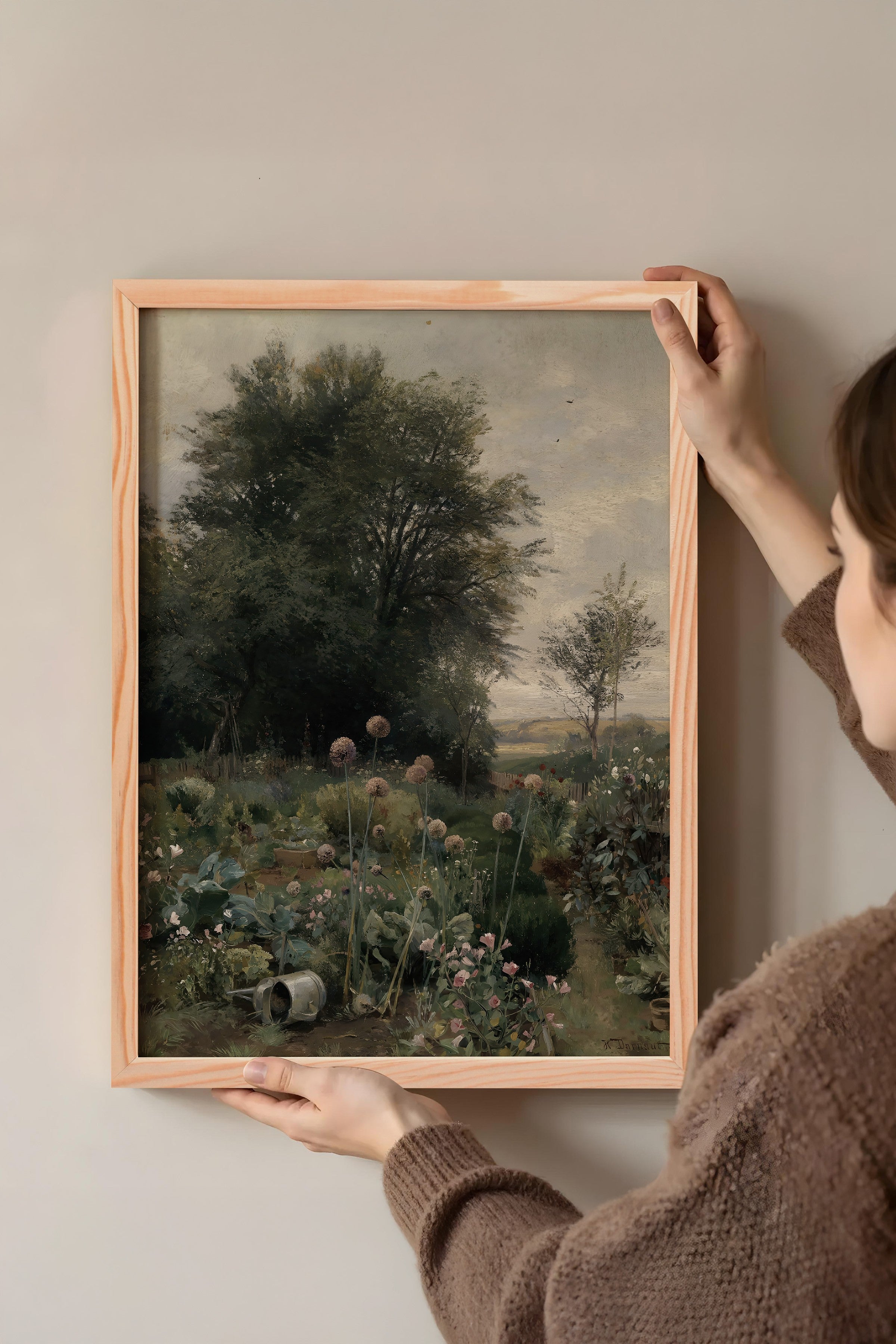 Vintage Tablo, Ahşap Çerçeveli Poster, Vintage Duvar Dekoru
