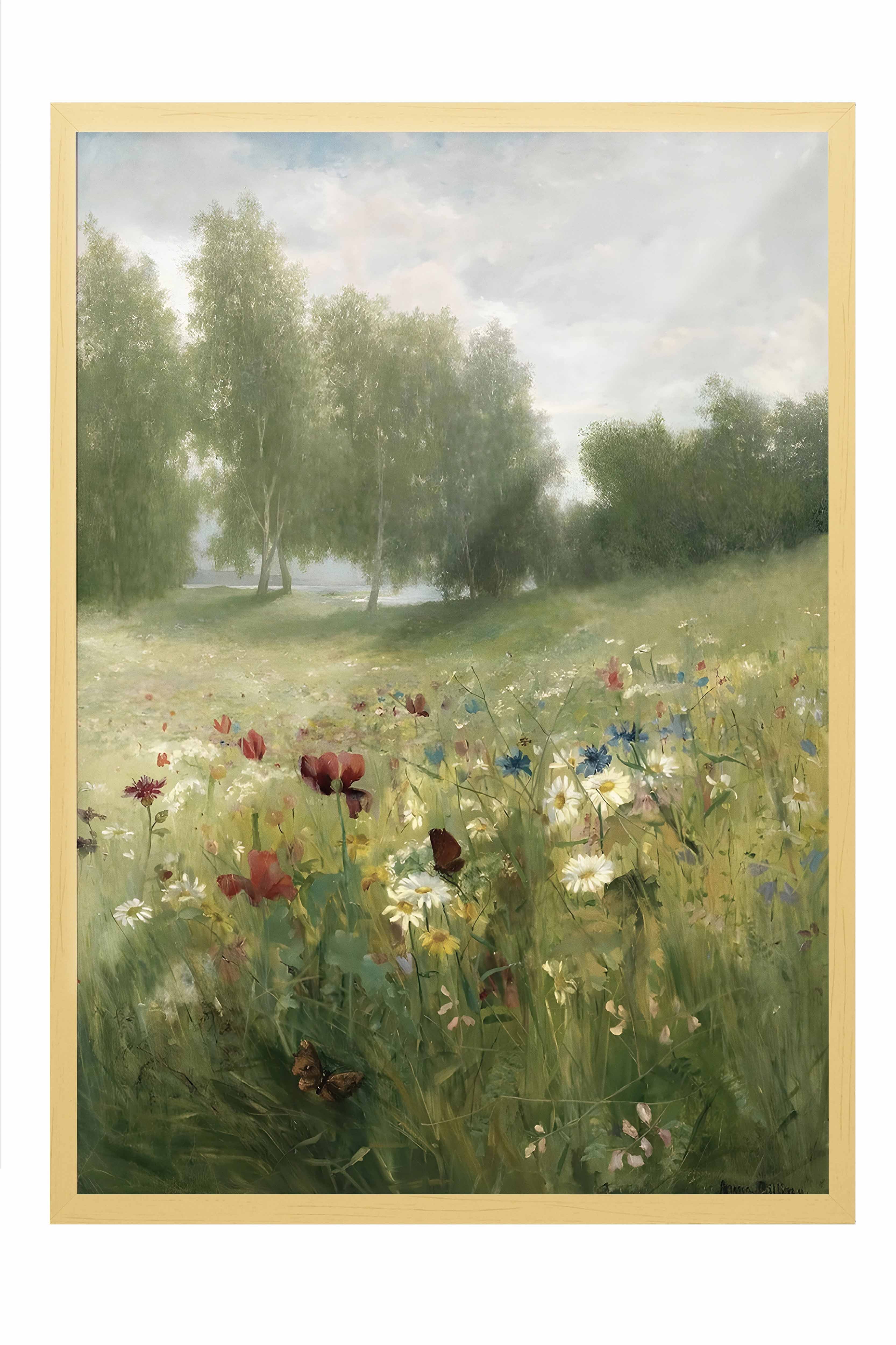 Vintage Tablo, Bej Çerçeveli Poster, Vintage Duvar Dekoru
