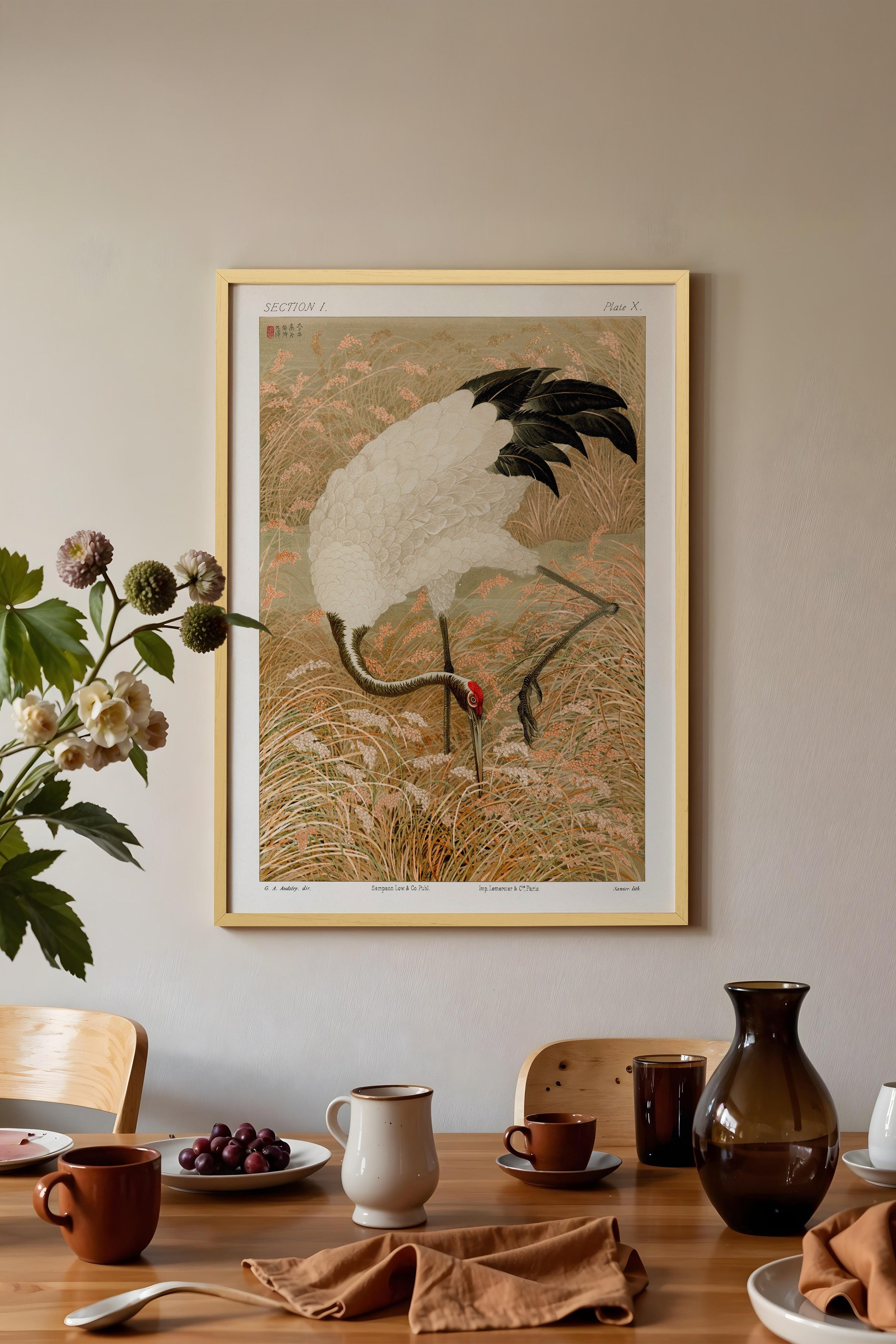 Vintage Tablo, Bej Çerçeveli Poster, Vintage Duvar Dekoru