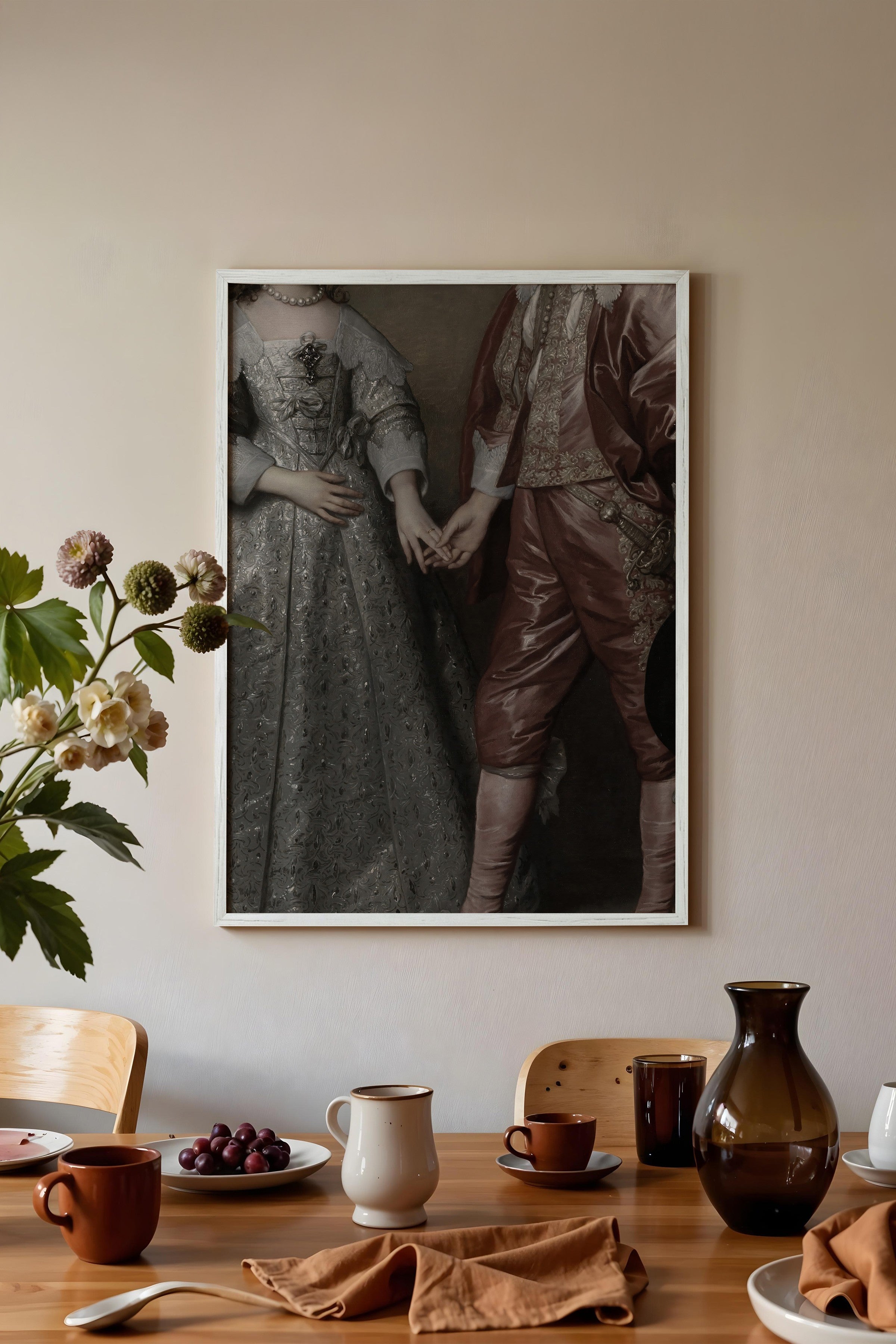 Vintage Tablo, Beyaz Çerçeveli Poster, Vintage Duvar Dekoru