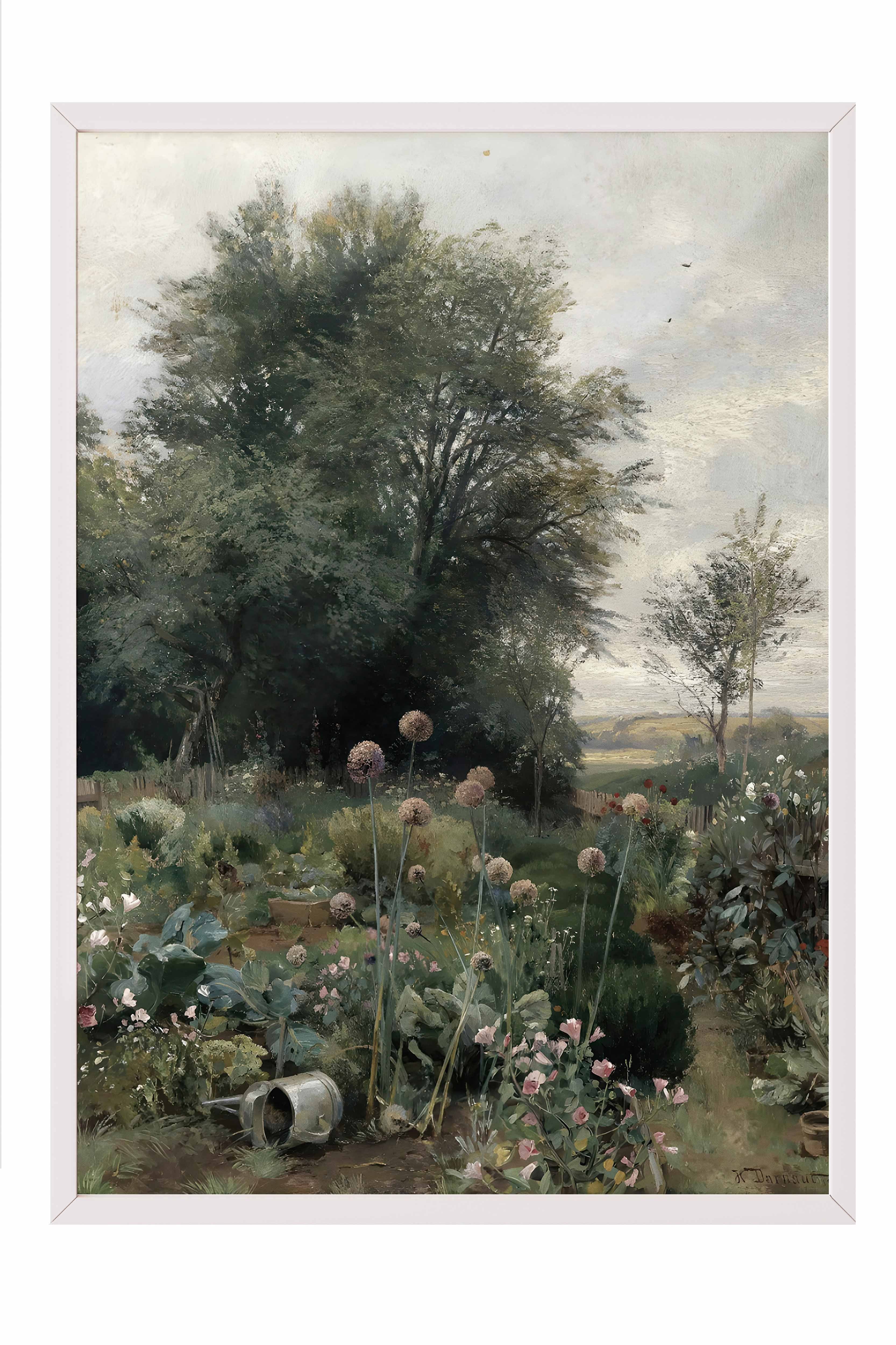 Vintage Tablo, Beyaz Çerçeveli Poster, Vintage Duvar Dekoru