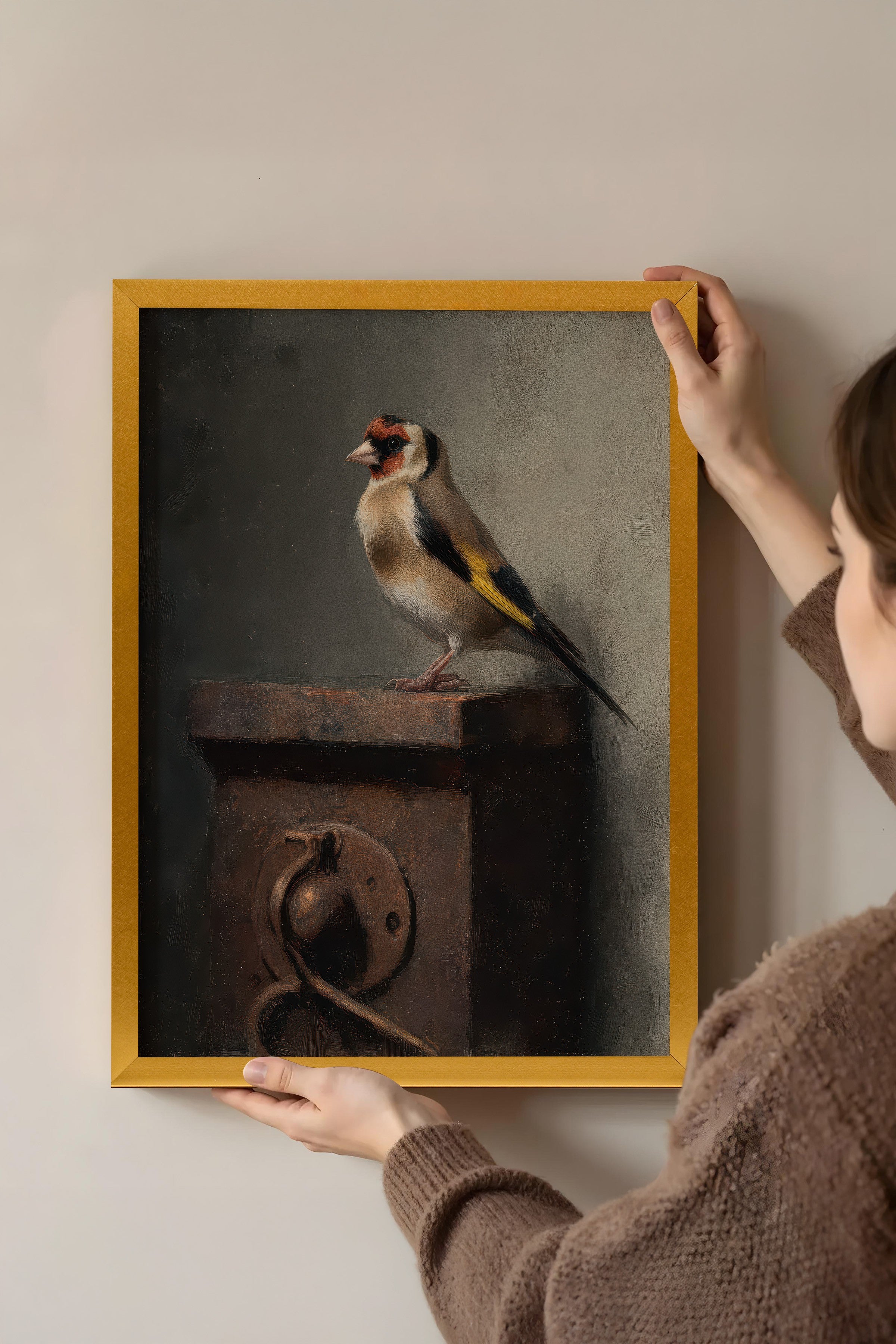 Vintage Tablo, Gold Çerçeveli Poster, Vintage Duvar Dekoru
