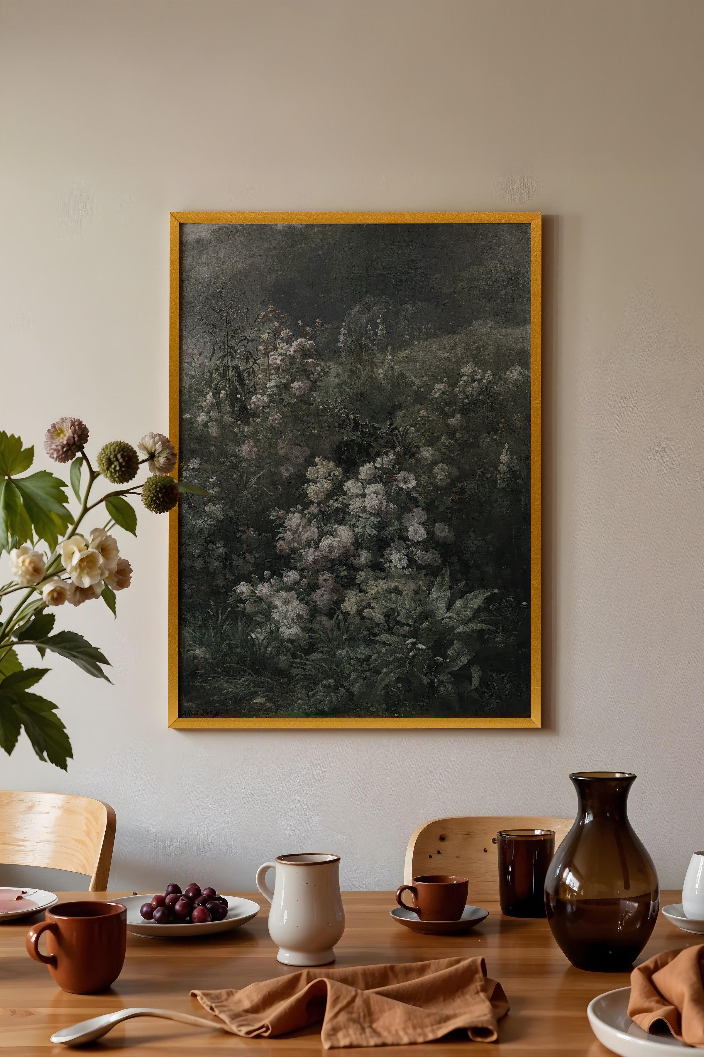Vintage Tablo, Gold Çerçeveli Poster, Vintage Duvar Dekoru