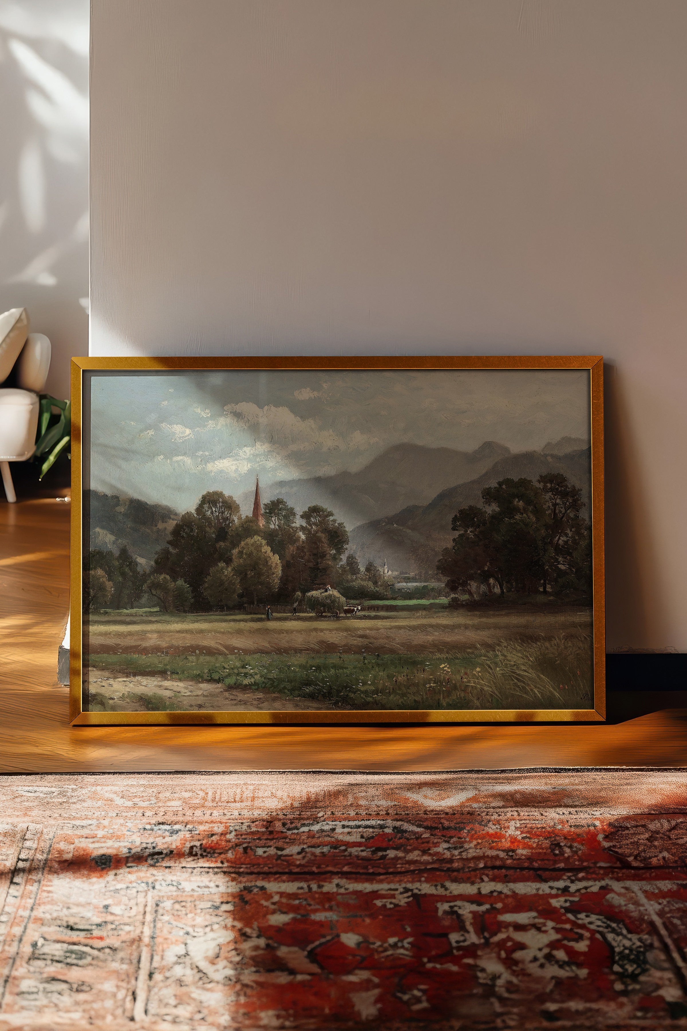 Vintage Tablo, Gold Çerçeveli Poster, Vintage Duvar Dekoru