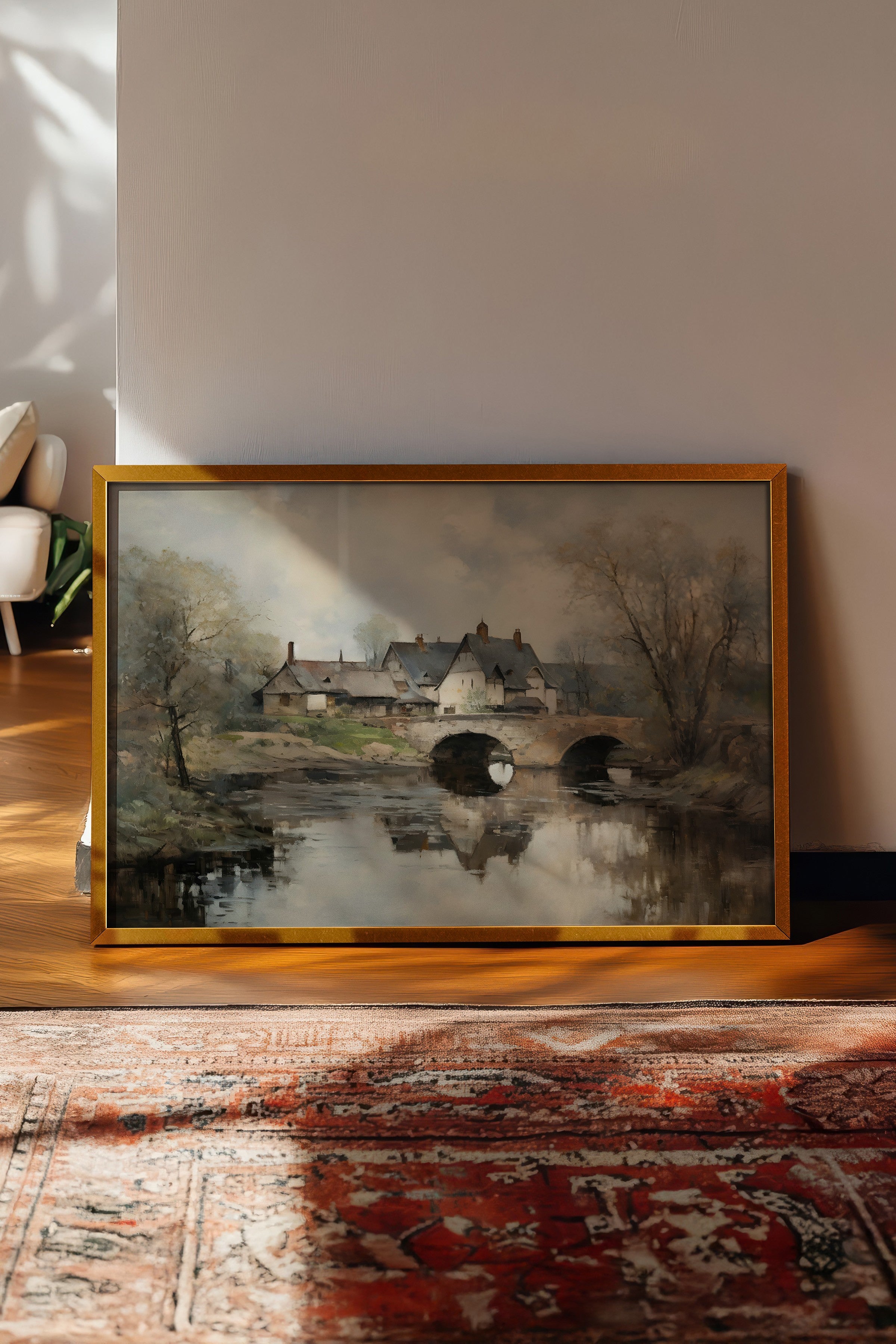 Vintage Tablo, Gold Çerçeveli Poster, Vintage Duvar Dekoru
