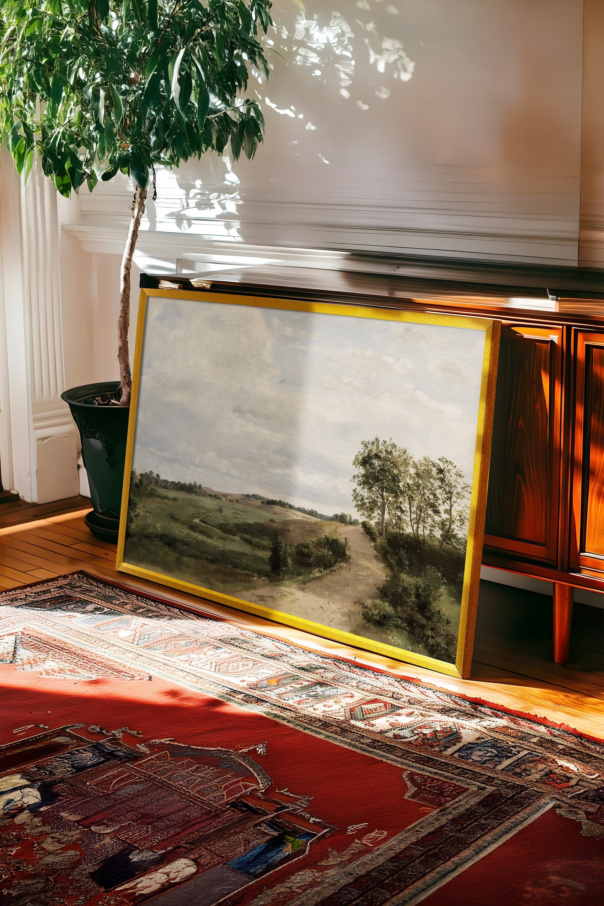 Vintage Tablo, Gold Çerçeveli Poster, Vintage Duvar Dekoru