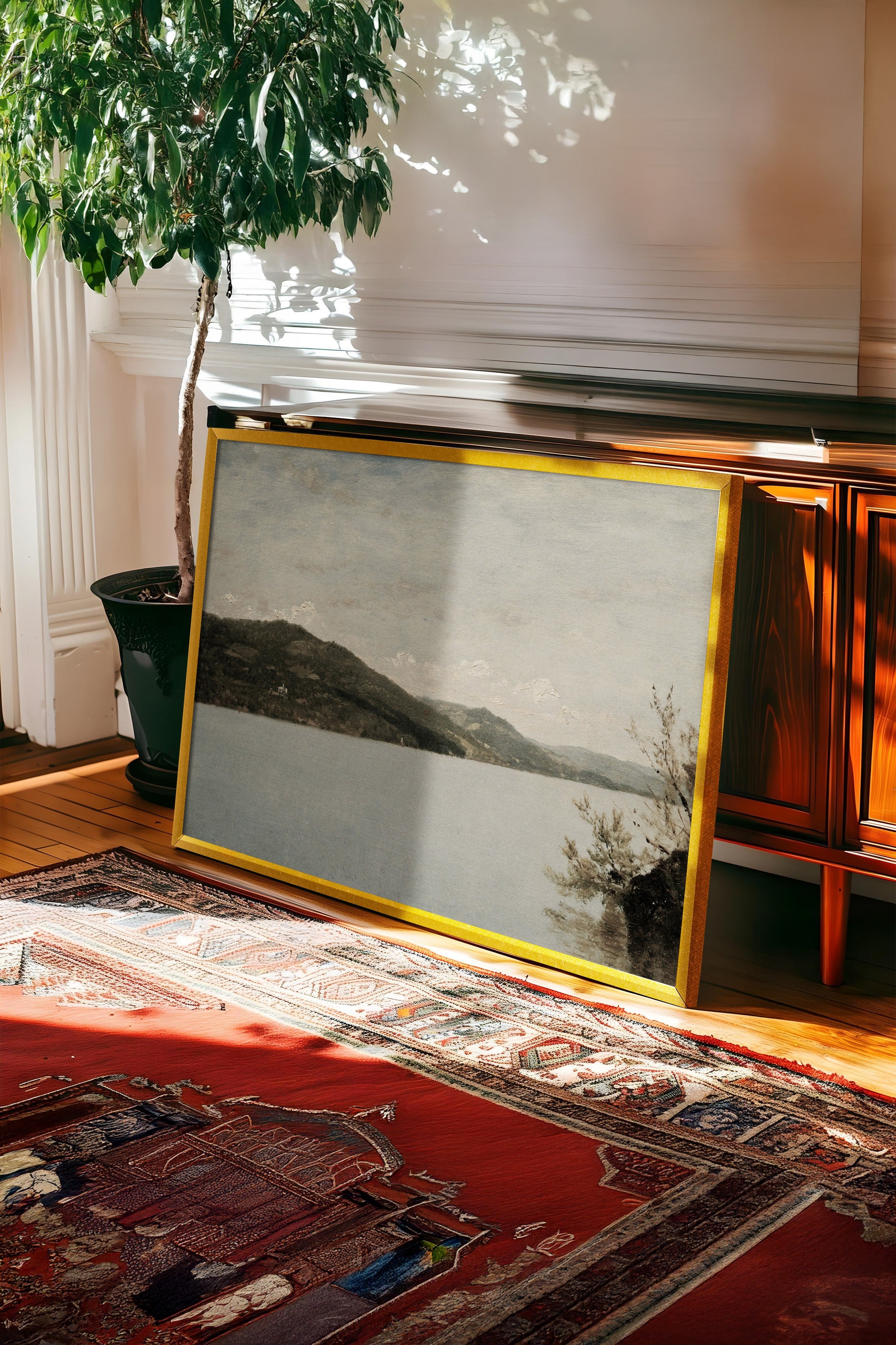 Vintage Tablo, Gold Çerçeveli Poster, Vintage Duvar Dekoru