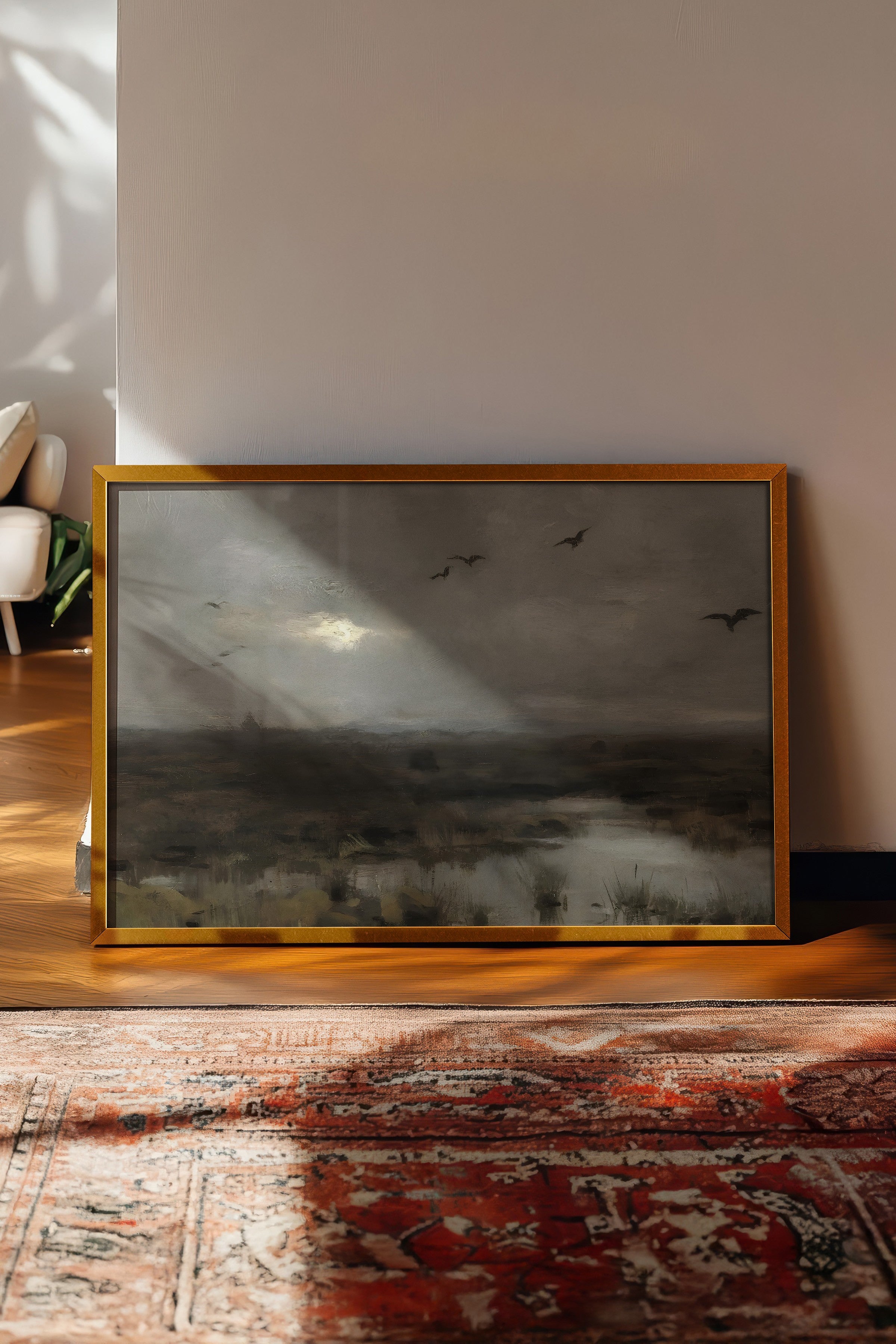 Vintage Tablo, Gold Çerçeveli Poster, Vintage Duvar Dekoru