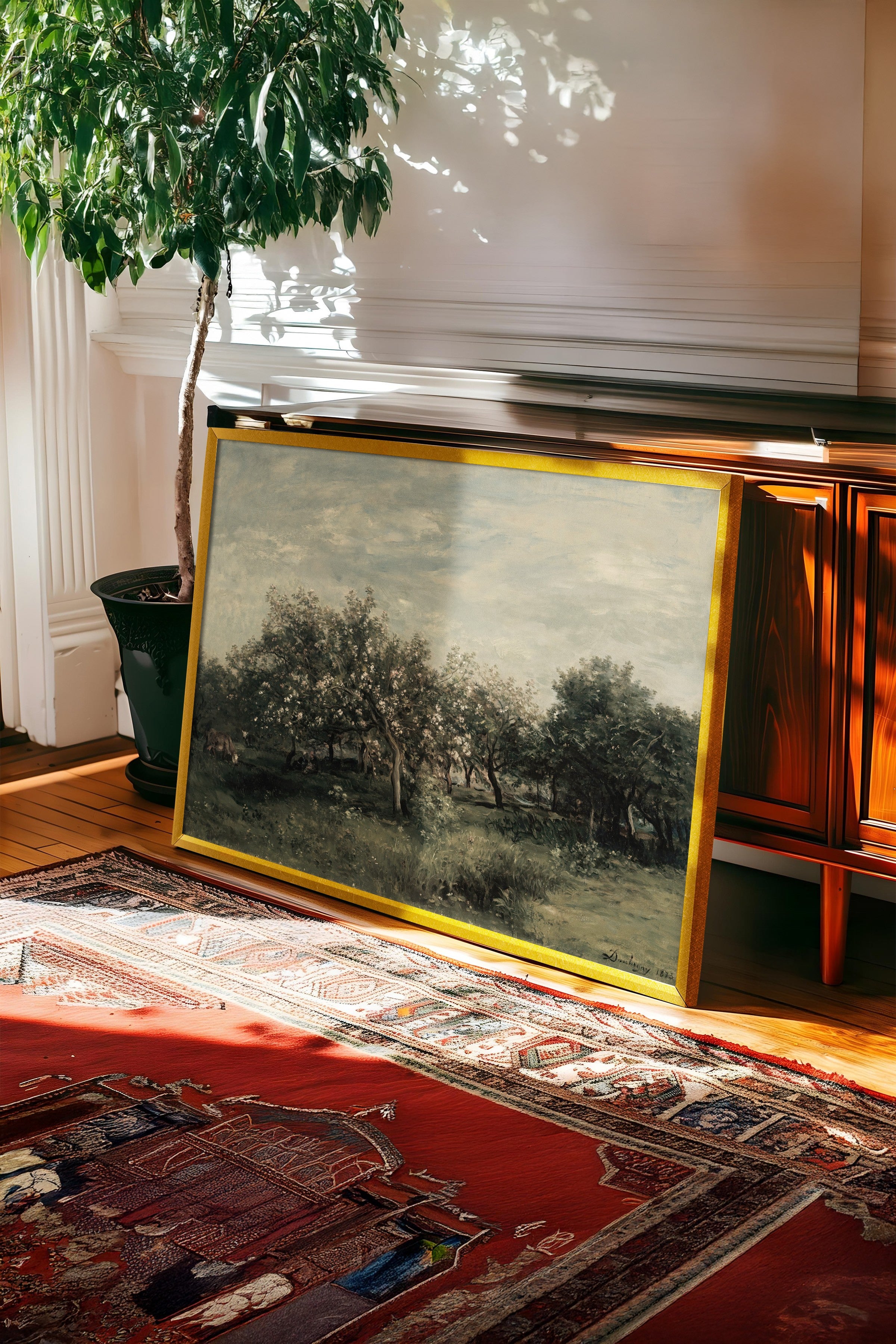 Vintage Tablo, Gold Çerçeveli Poster, Vintage Duvar Dekoru