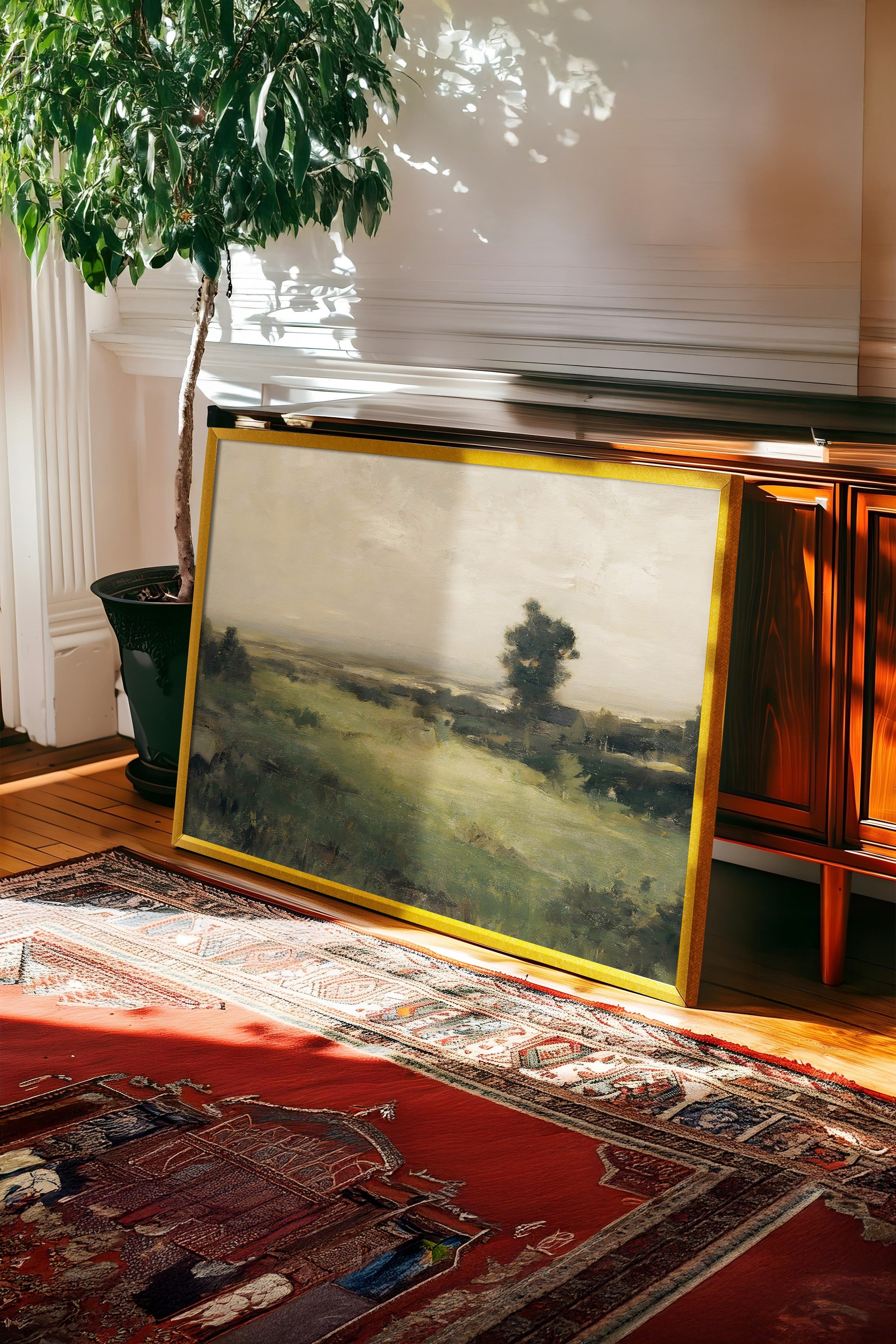 Vintage Tablo, Gold Çerçeveli Poster, Vintage Duvar Dekoru