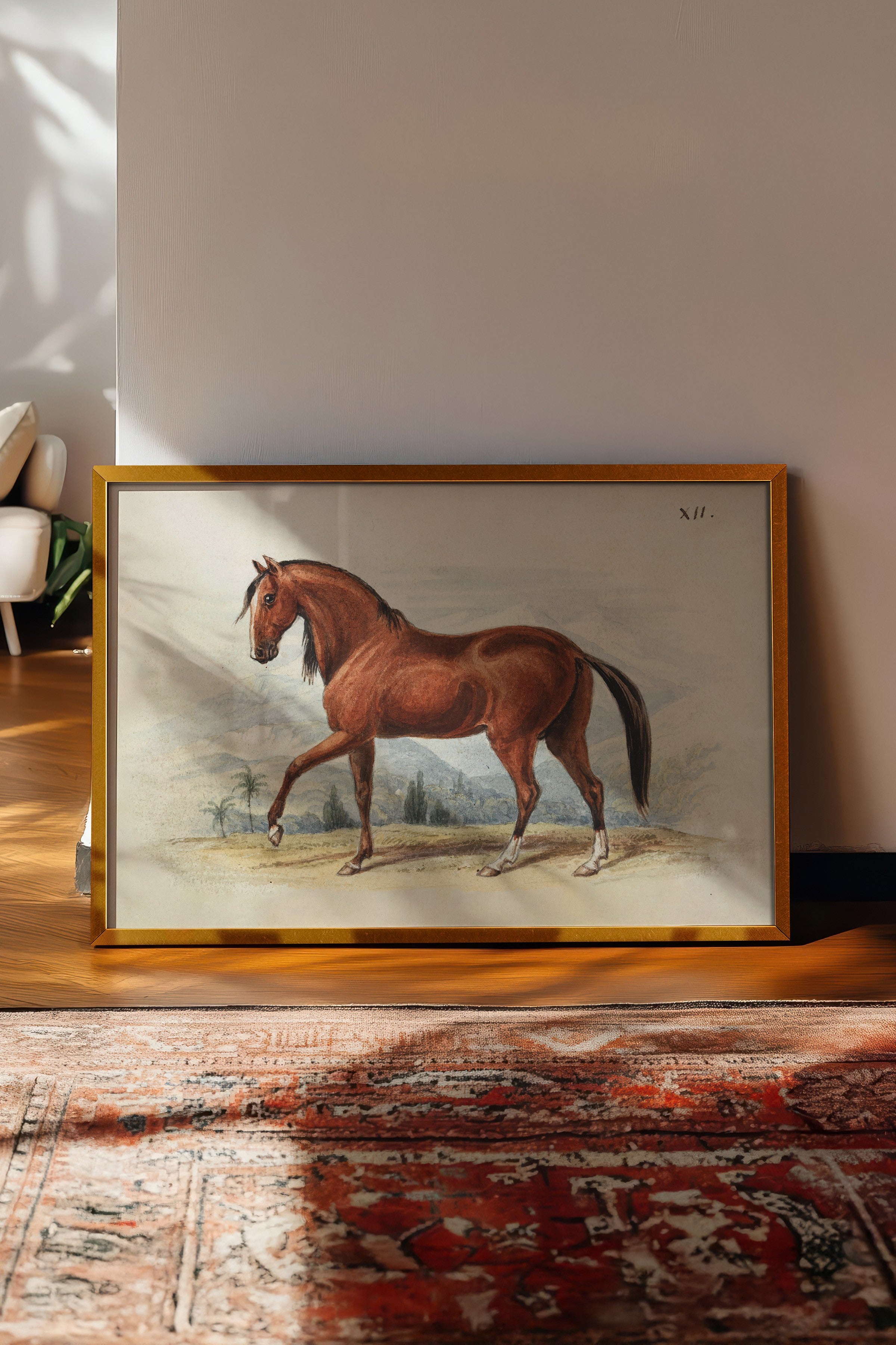 Vintage Tablo, Gold Çerçeveli Poster, Vintage Duvar Dekoru
