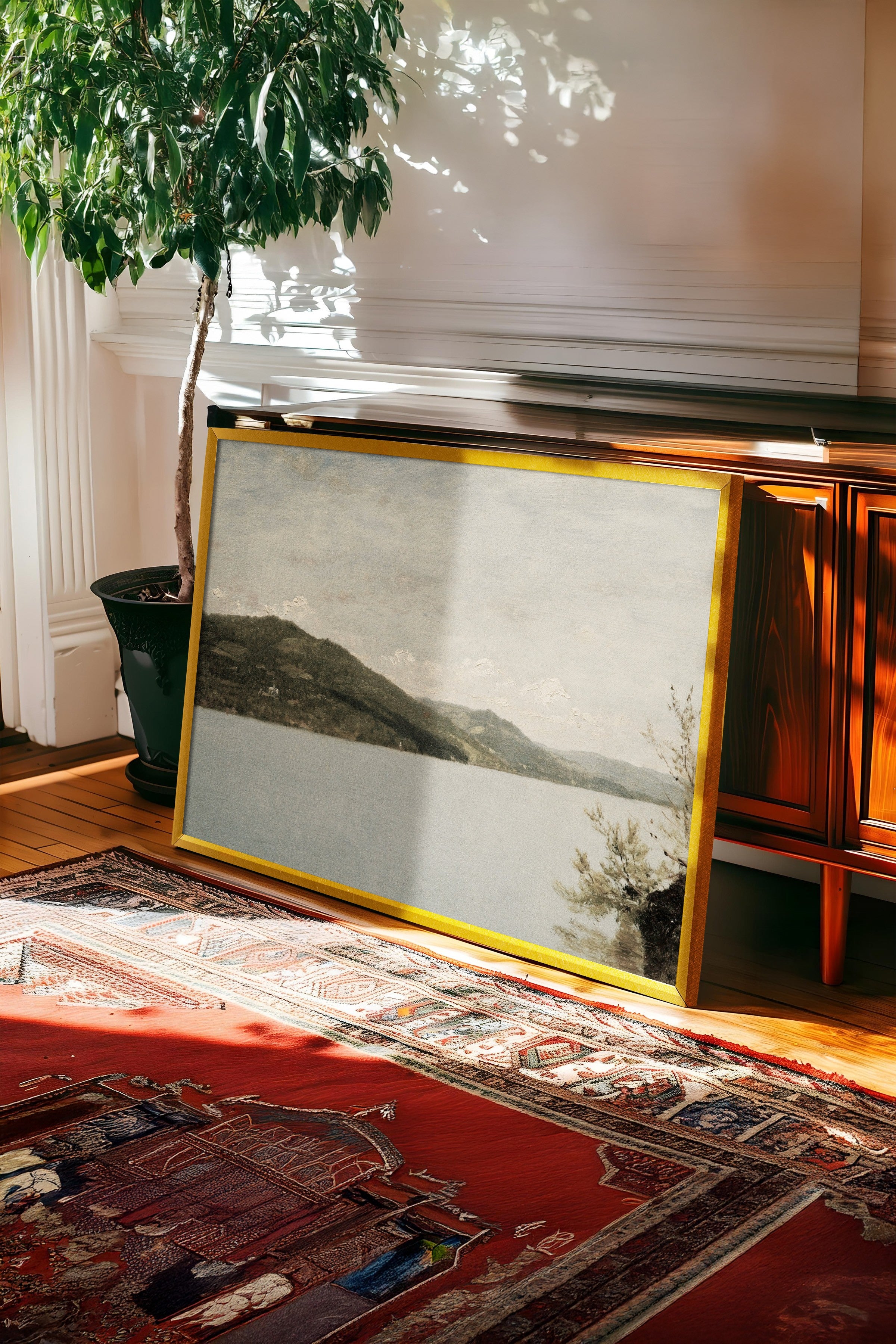 Vintage Tablo, Gold Çerçeveli Poster, Vintage Duvar Dekoru