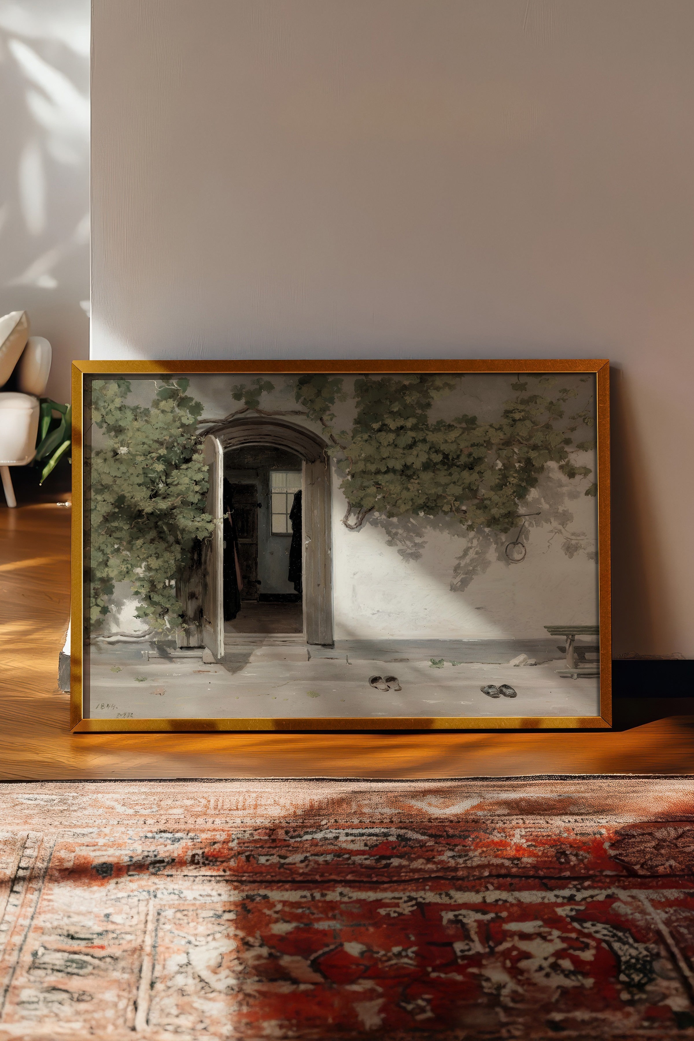Vintage Tablo, Gold Çerçeveli Poster, Vintage Duvar Dekoru