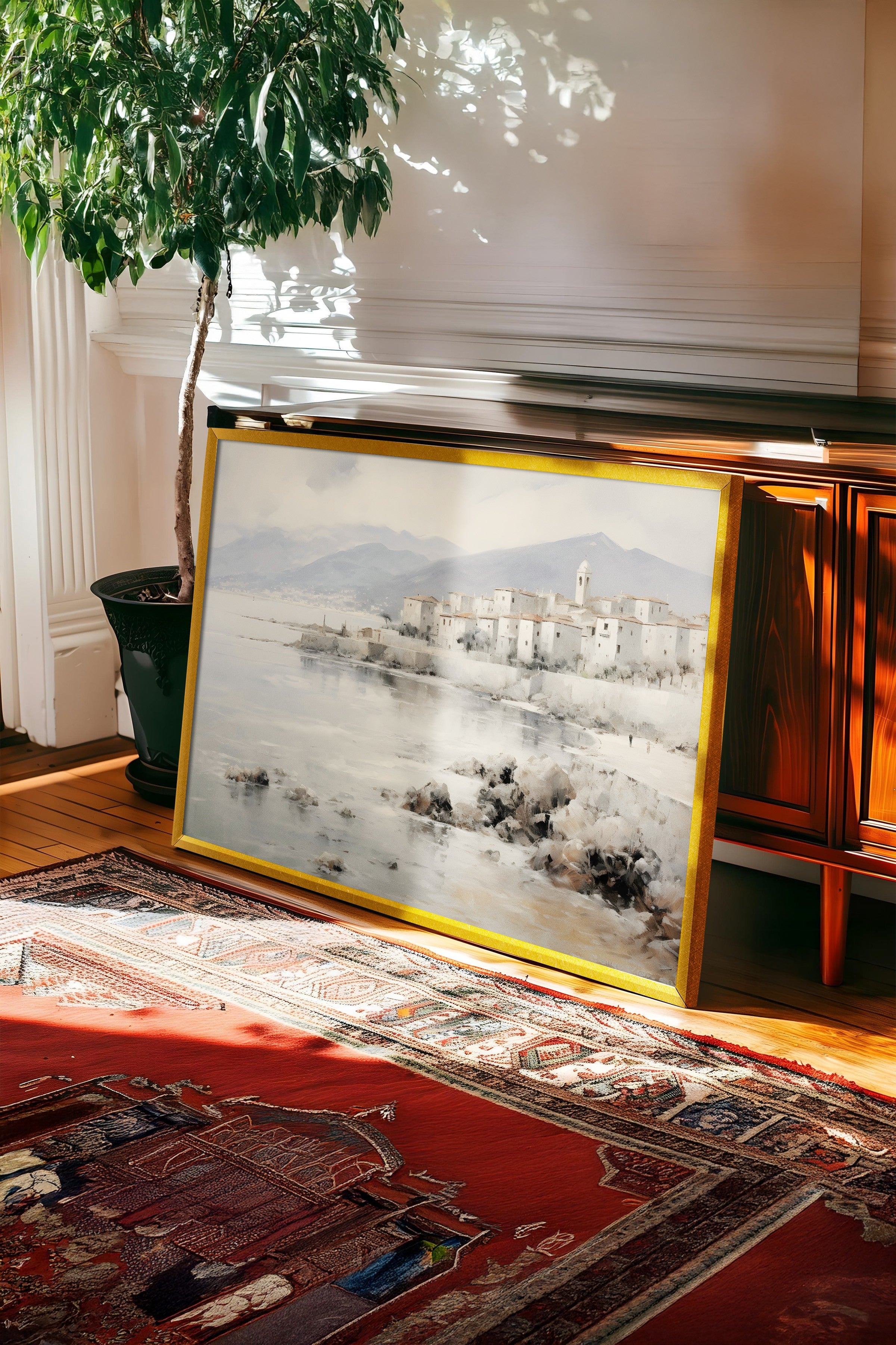 Vintage Tablo, Gold Çerçeveli Poster, Vintage Duvar Dekoru