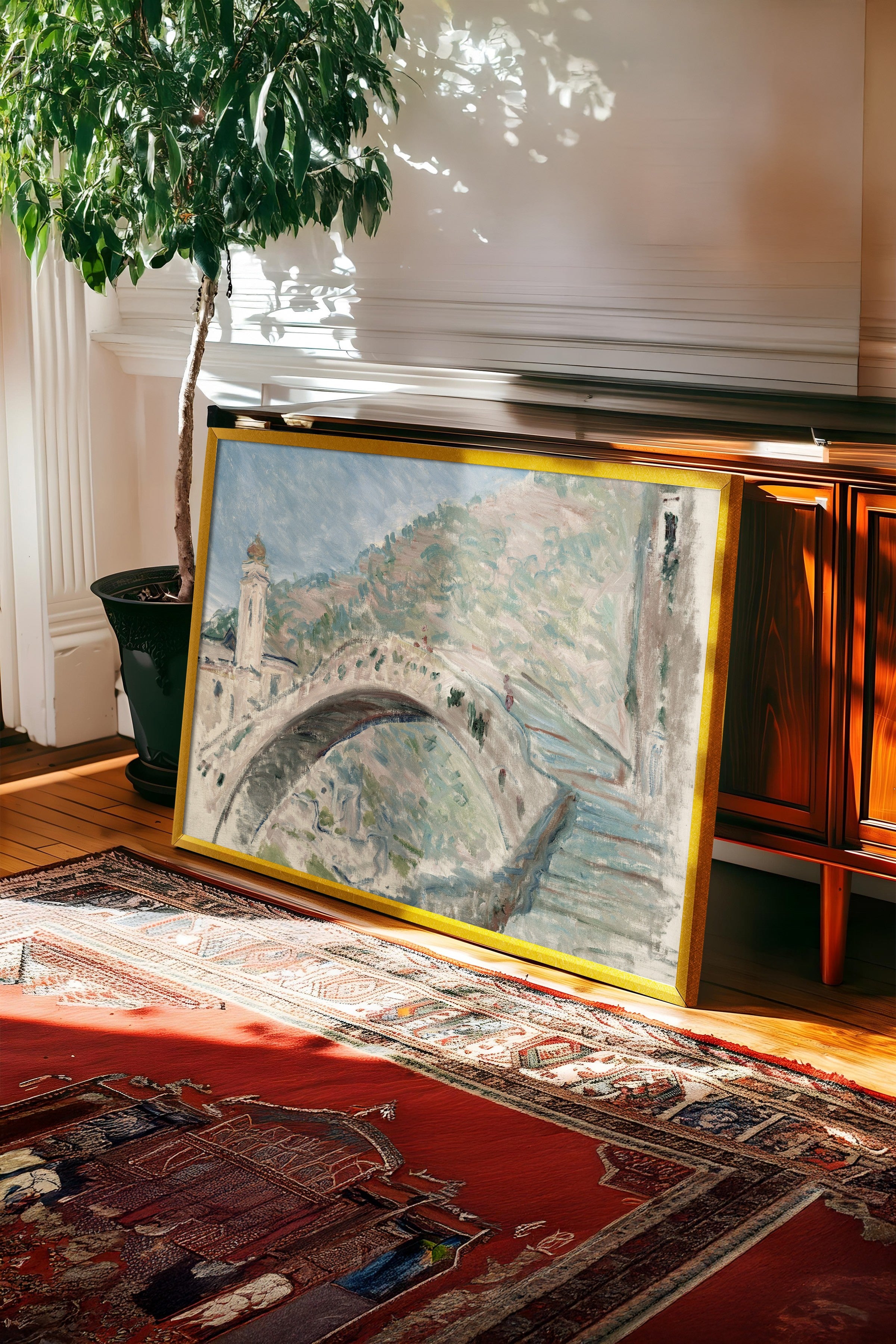 Vintage Tablo, Gold Çerçeveli Poster, Vintage Duvar Dekoru