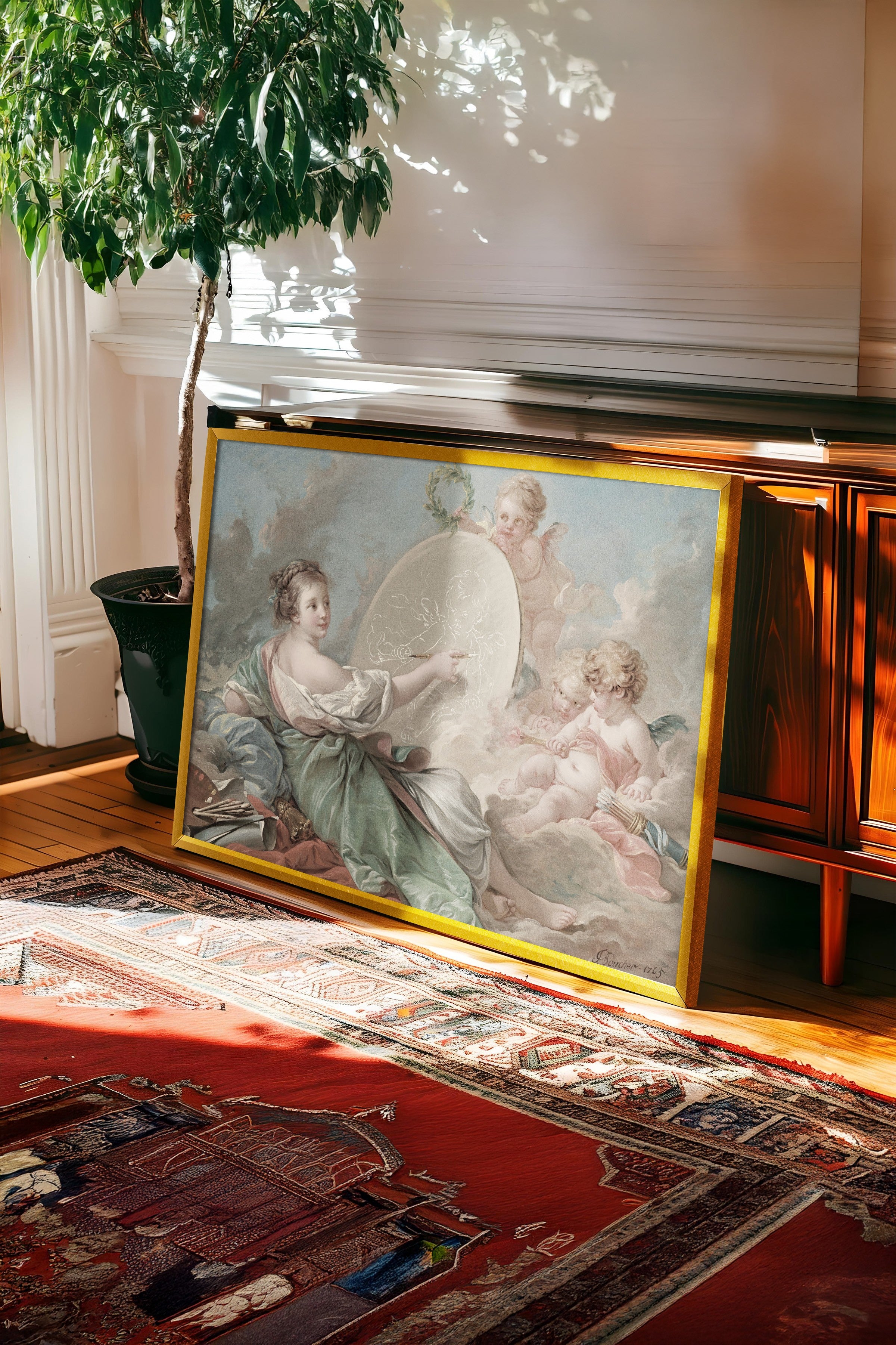 Vintage Tablo, Gold Çerçeveli Poster, Vintage Duvar Dekoru