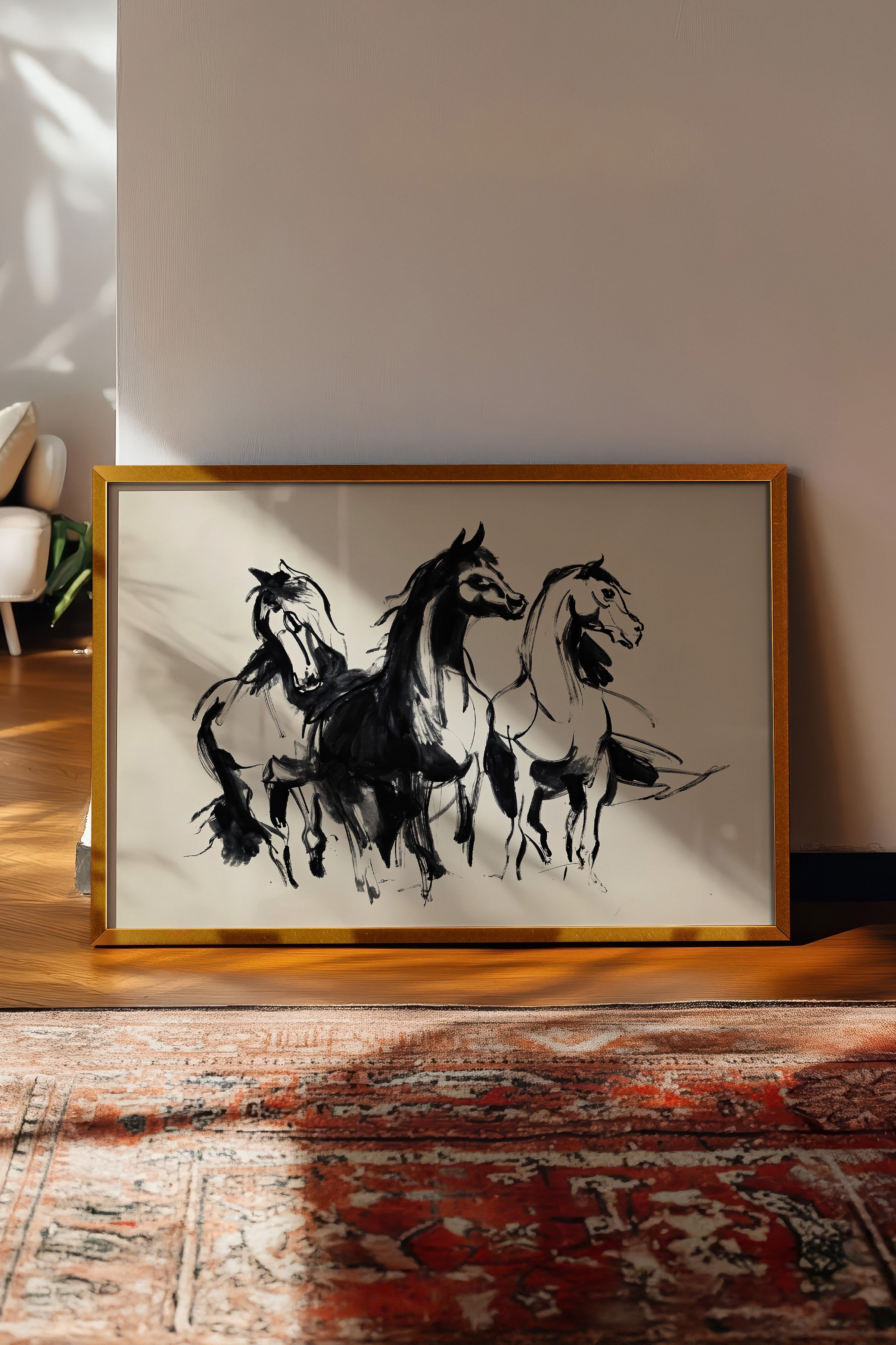 Vintage Tablo, Gold Çerçeveli Poster, Vintage Duvar Dekoru