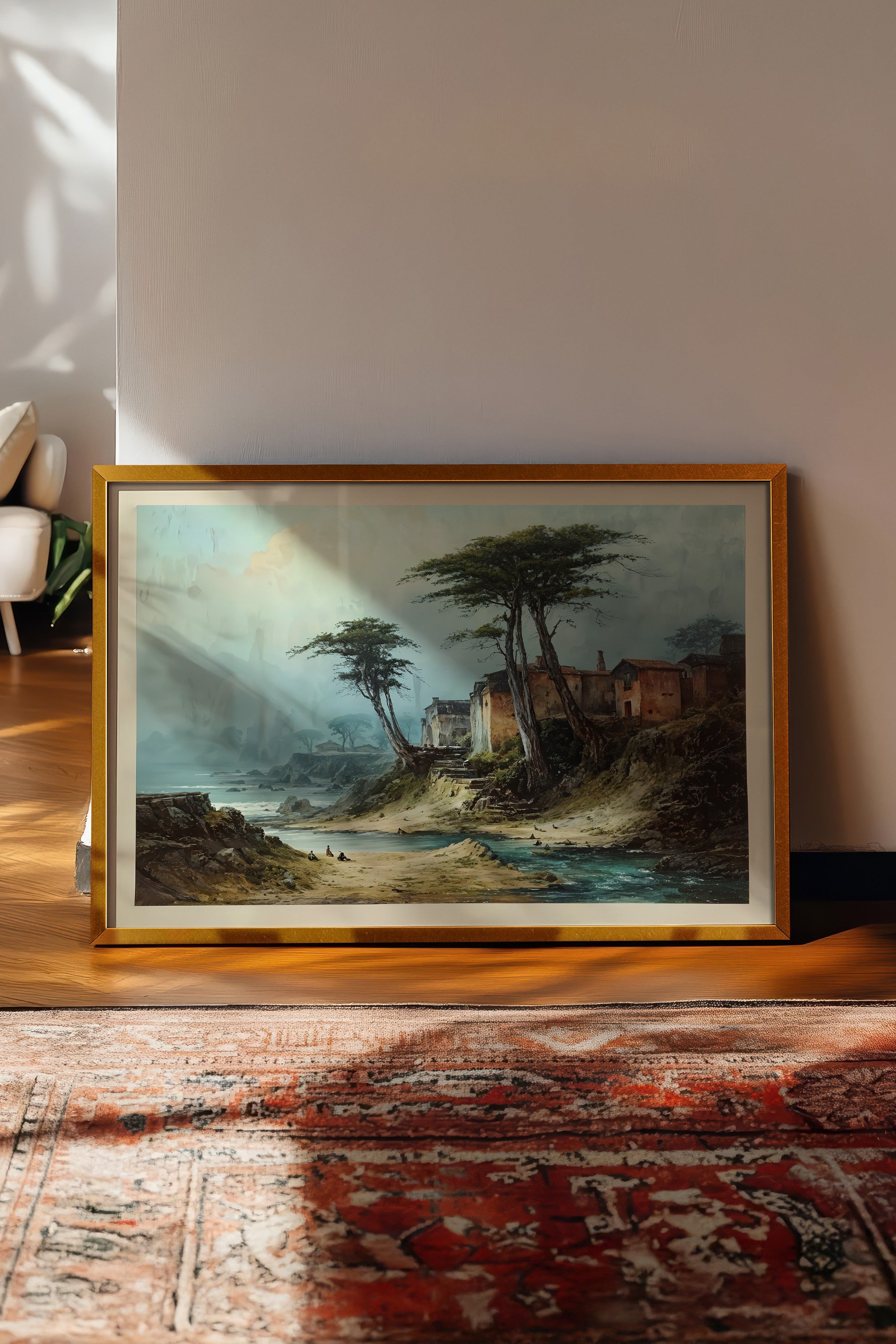 Vintage Tablo, Gold Çerçeveli Poster, Vintage Duvar Dekoru