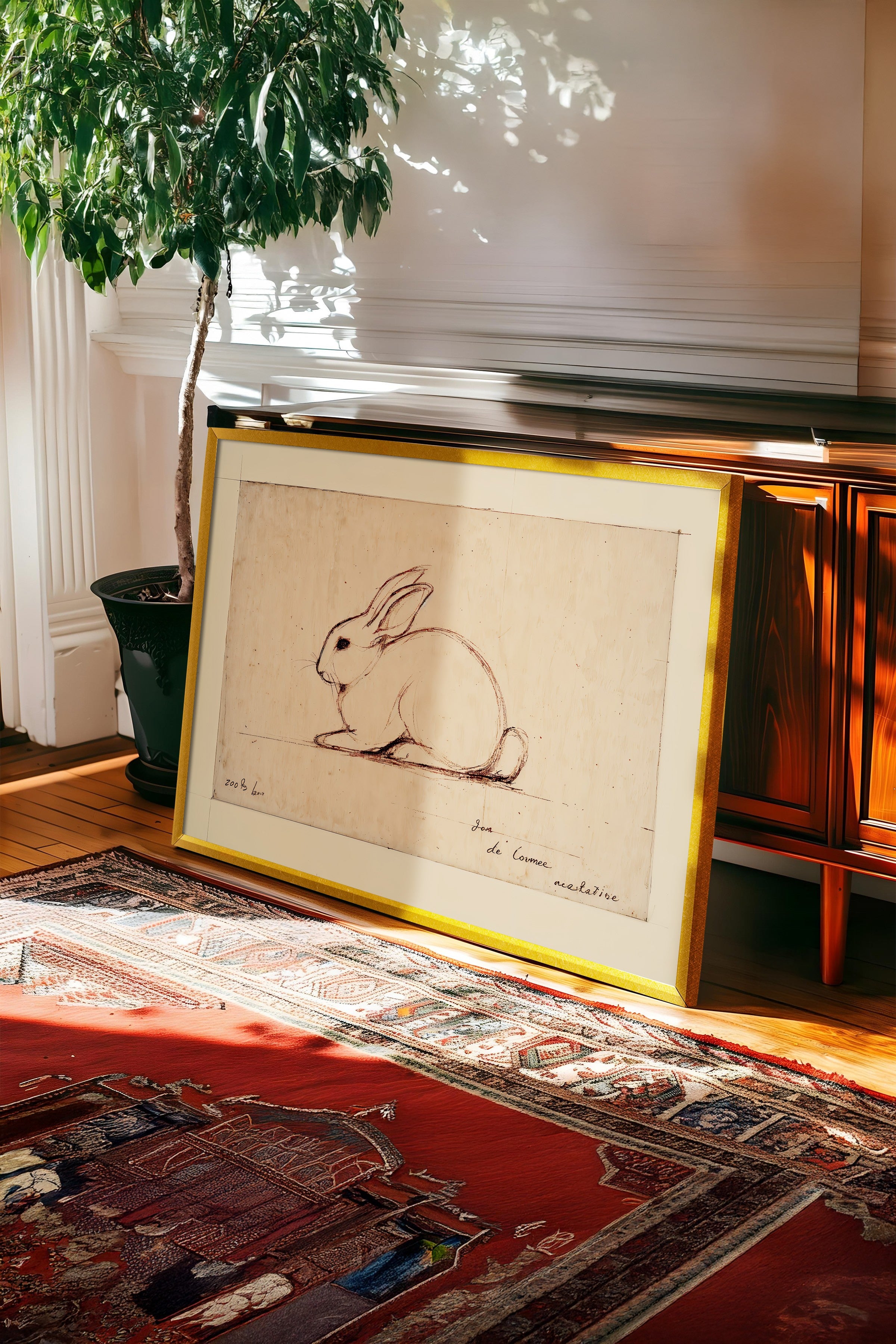 Vintage Tablo, Gold Çerçeveli Poster, Vintage Duvar Dekoru