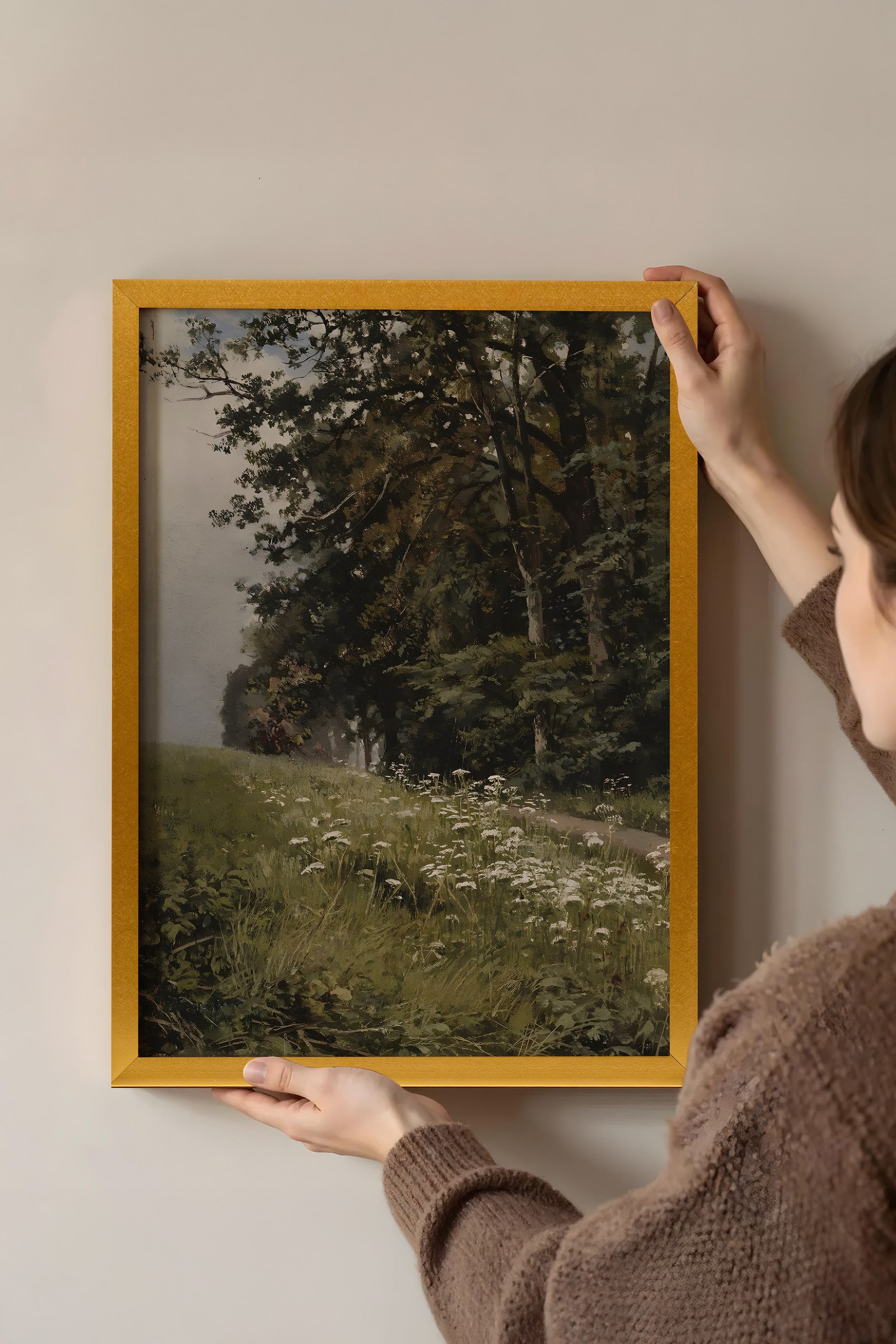 Vintage Tablo, Gold Çerçeveli Poster, Vintage Duvar Dekoru