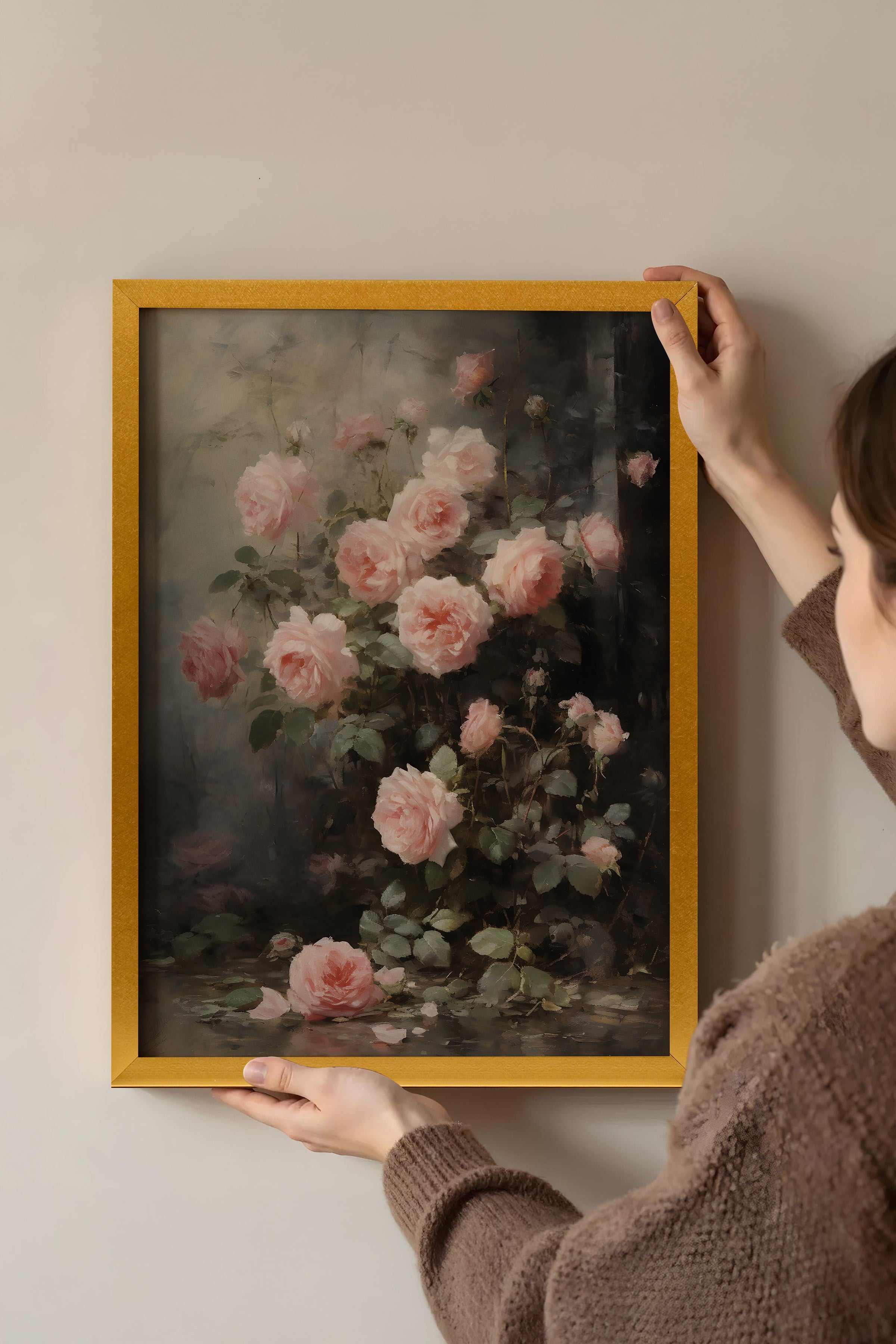 Vintage Tablo, Gold Çerçeveli Poster, Vintage Duvar Dekoru