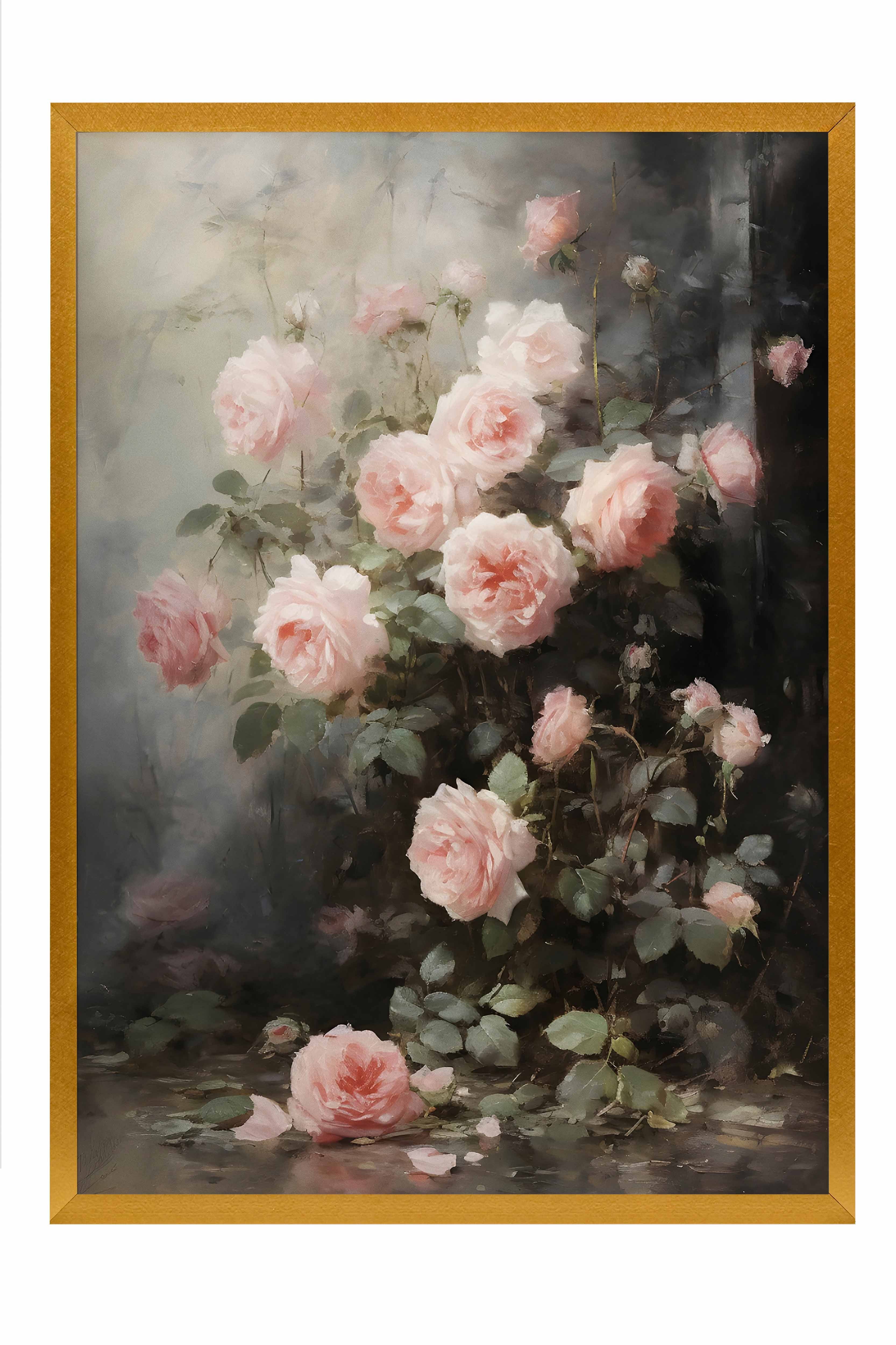 Vintage Tablo, Gold Çerçeveli Poster, Vintage Duvar Dekoru
