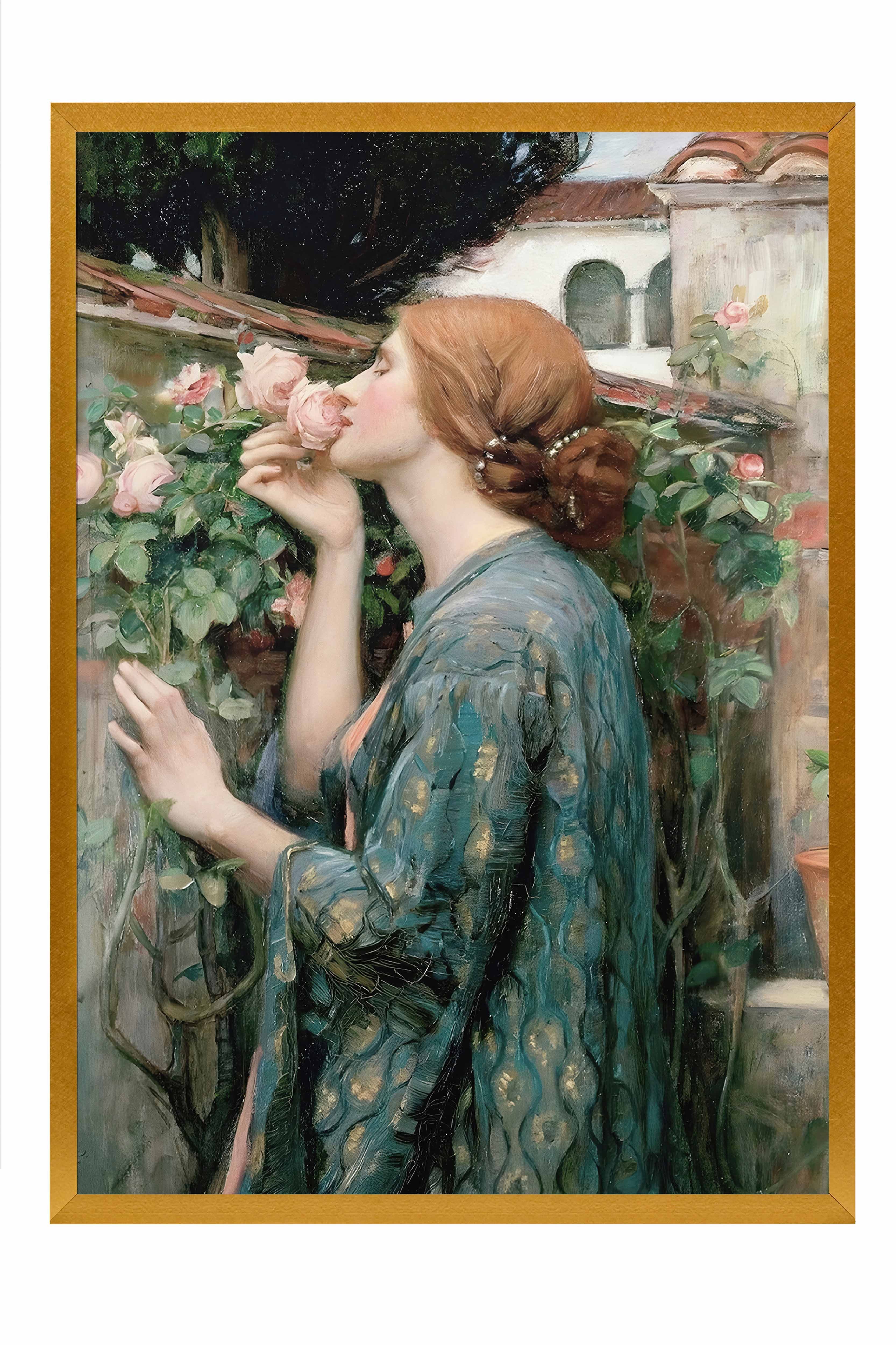 Vintage Tablo, Gold Çerçeveli Poster, Vintage Duvar Dekoru