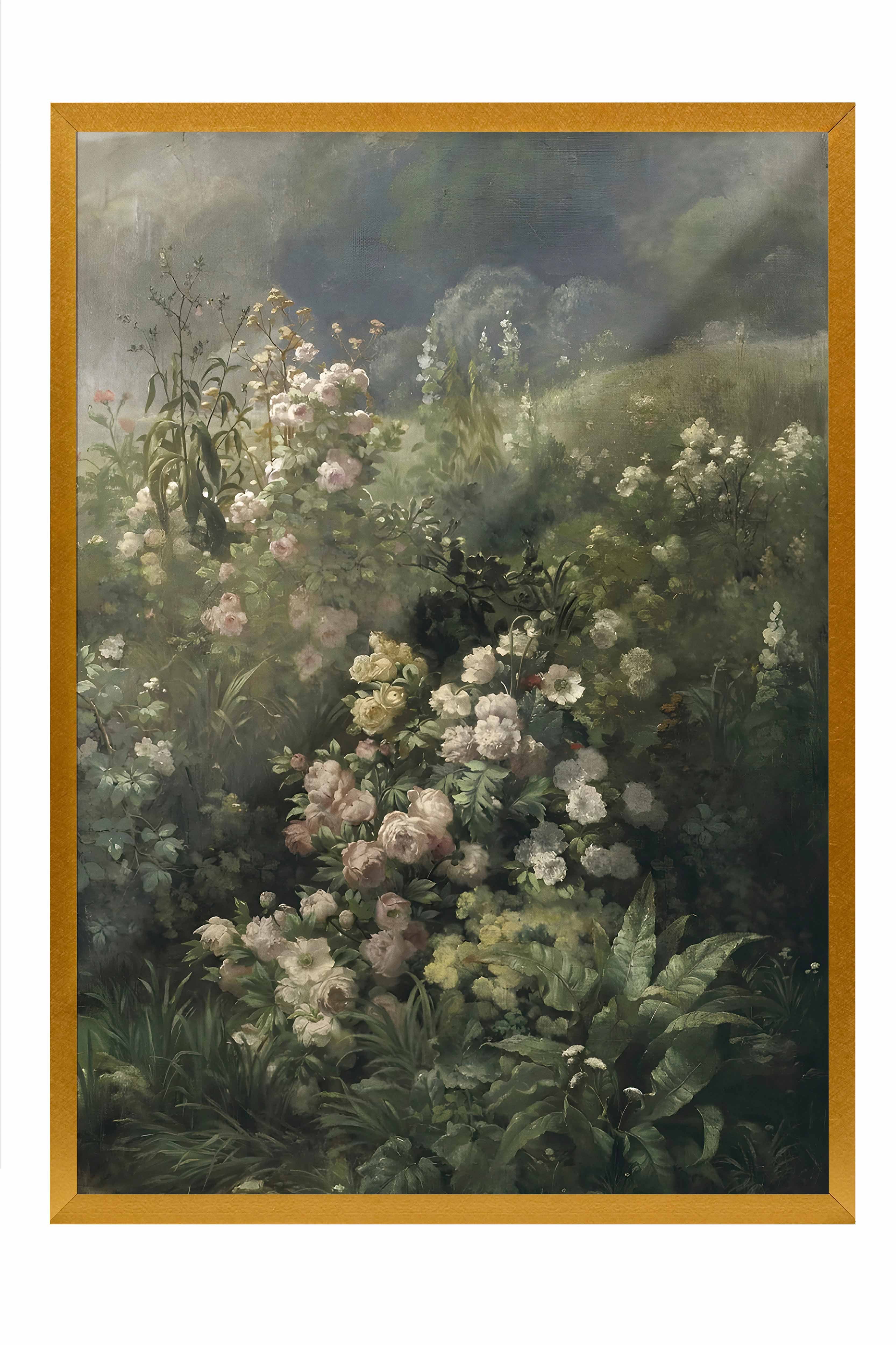 Vintage Tablo, Gold Çerçeveli Poster, Vintage Duvar Dekoru
