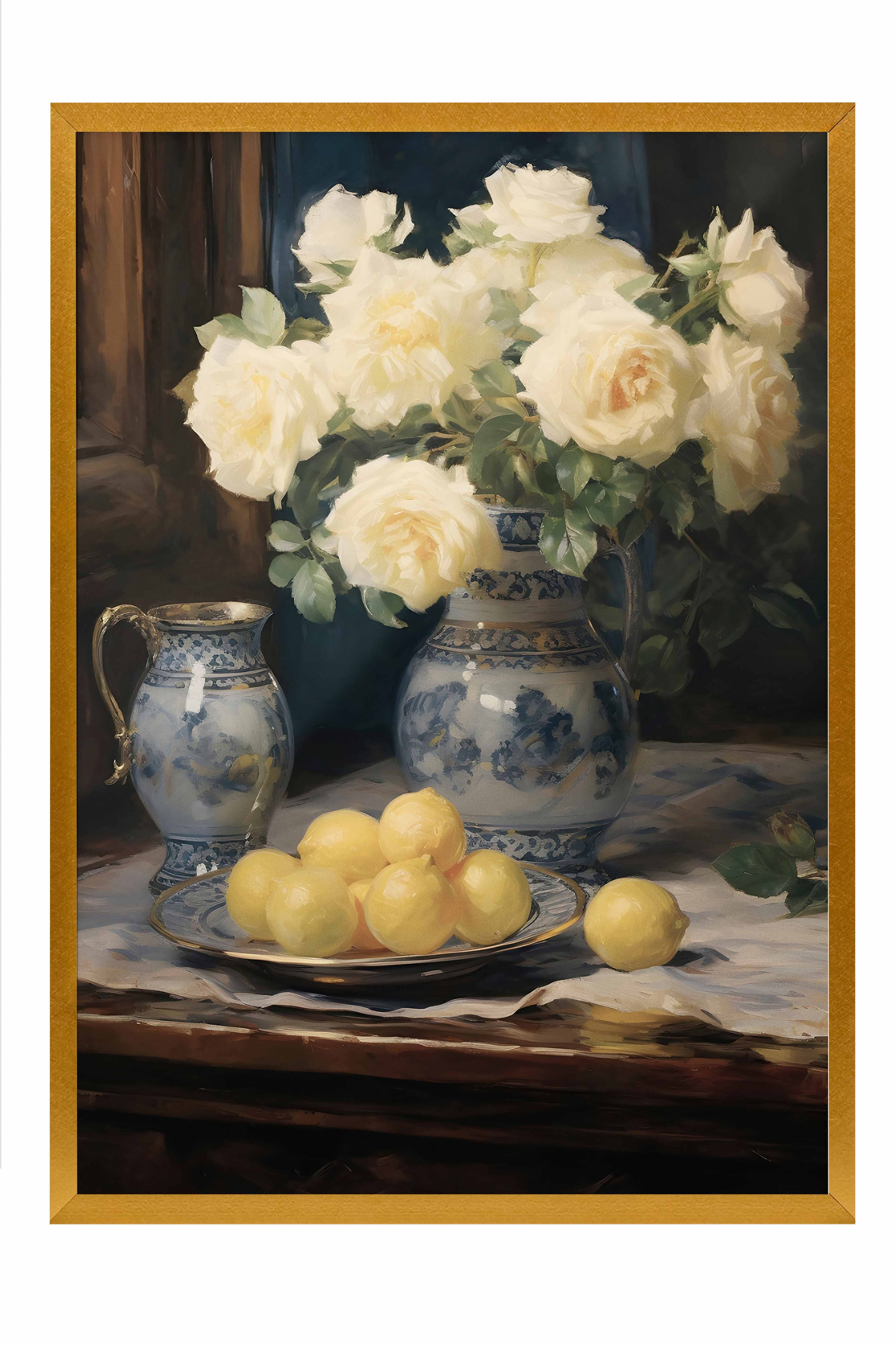Vintage Tablo, Gold Çerçeveli Poster, Vintage Duvar Dekoru