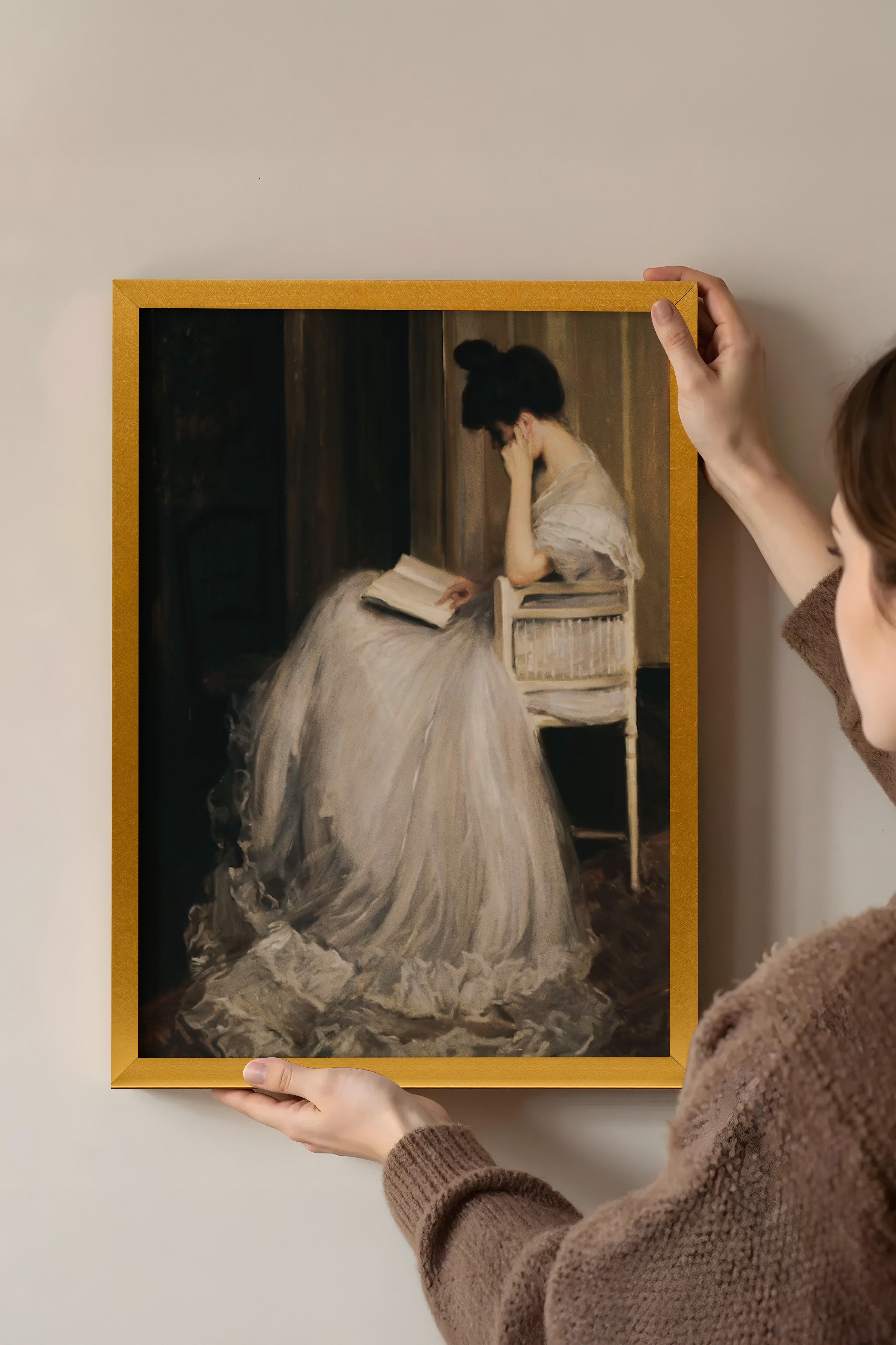 Vintage Tablo, Gold Çerçeveli Poster, Vintage Duvar Dekoru